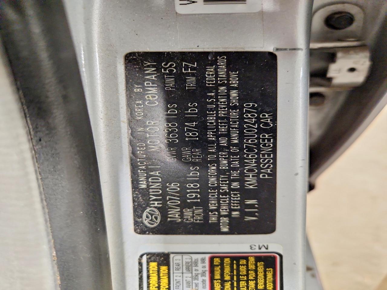 2006 Hyundai Accent Gls Silver vin: KMHCN46C76U024879