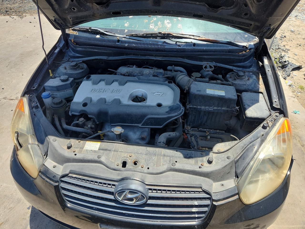 2007 Hyundai Accent Gls Черный vin: KMHCN46C77U086025
