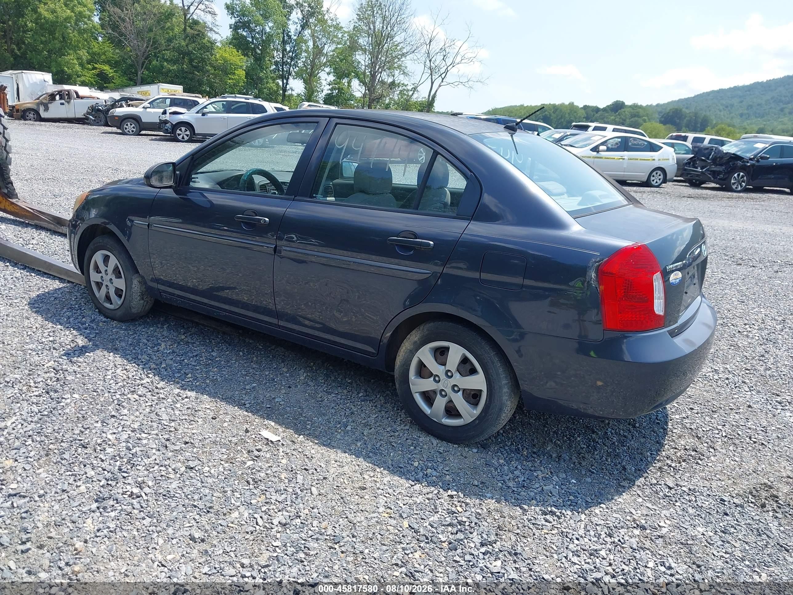 2009 Hyundai Accent Gls Синий vin: KMHCN46C79U285126