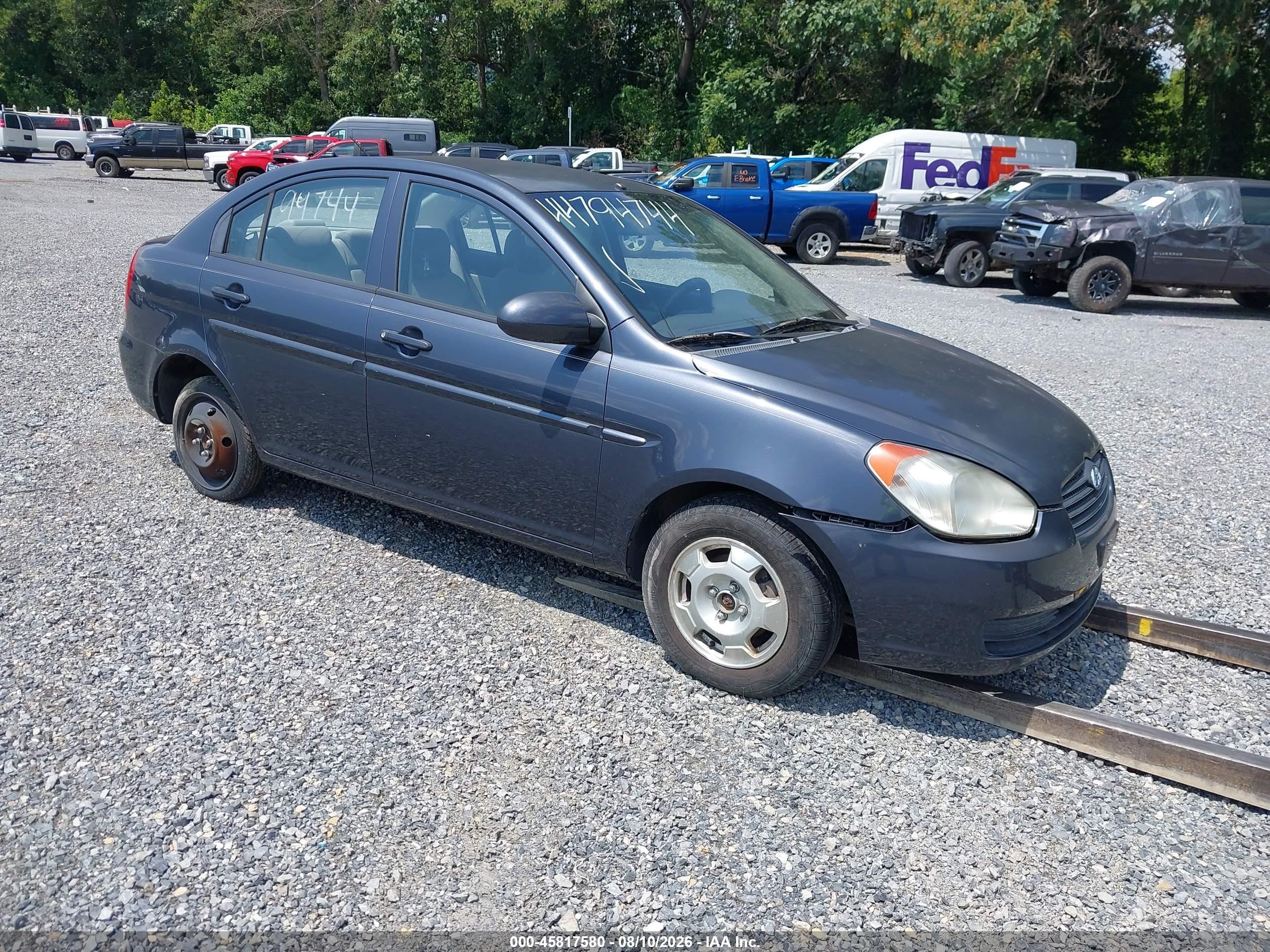 2009 Hyundai Accent Gls Синий vin: KMHCN46C79U285126