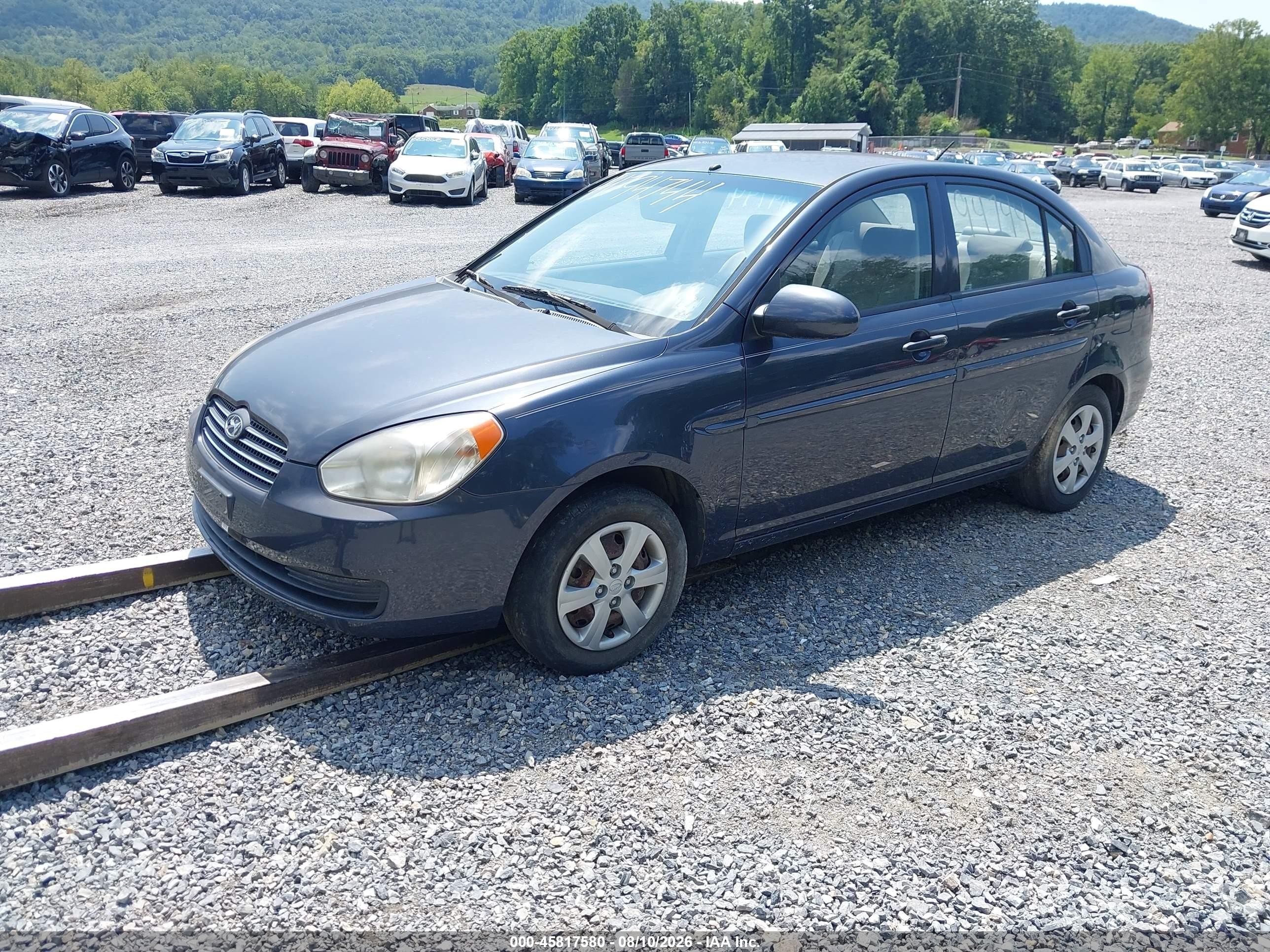 2009 Hyundai Accent Gls Синий vin: KMHCN46C79U285126