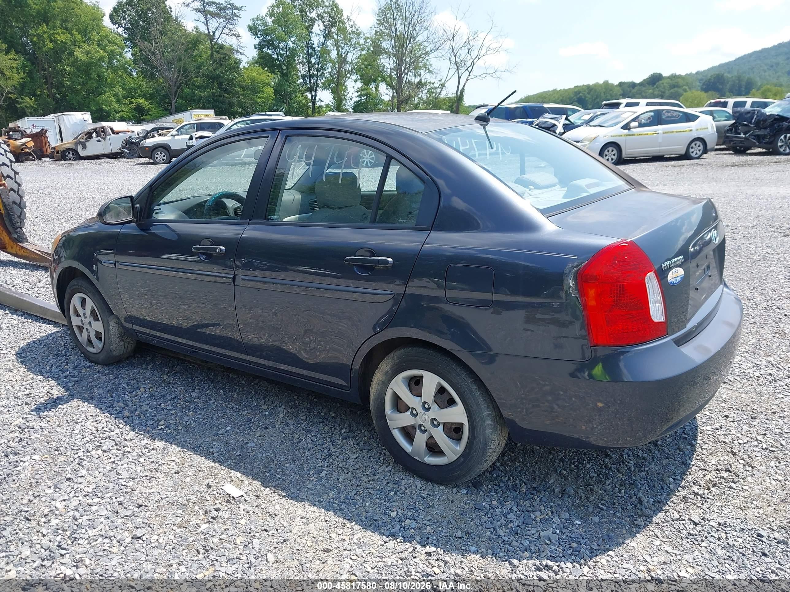 2009 Hyundai Accent Gls Синий vin: KMHCN46C79U285126