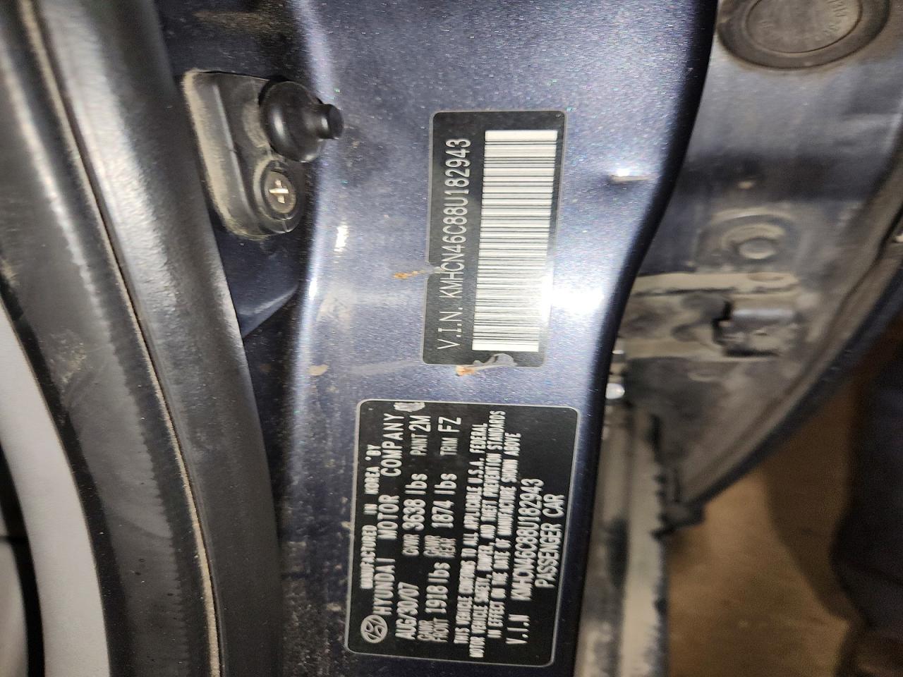 2008 Hyundai Accent Gls Серый vin: KMHCN46C88U182943