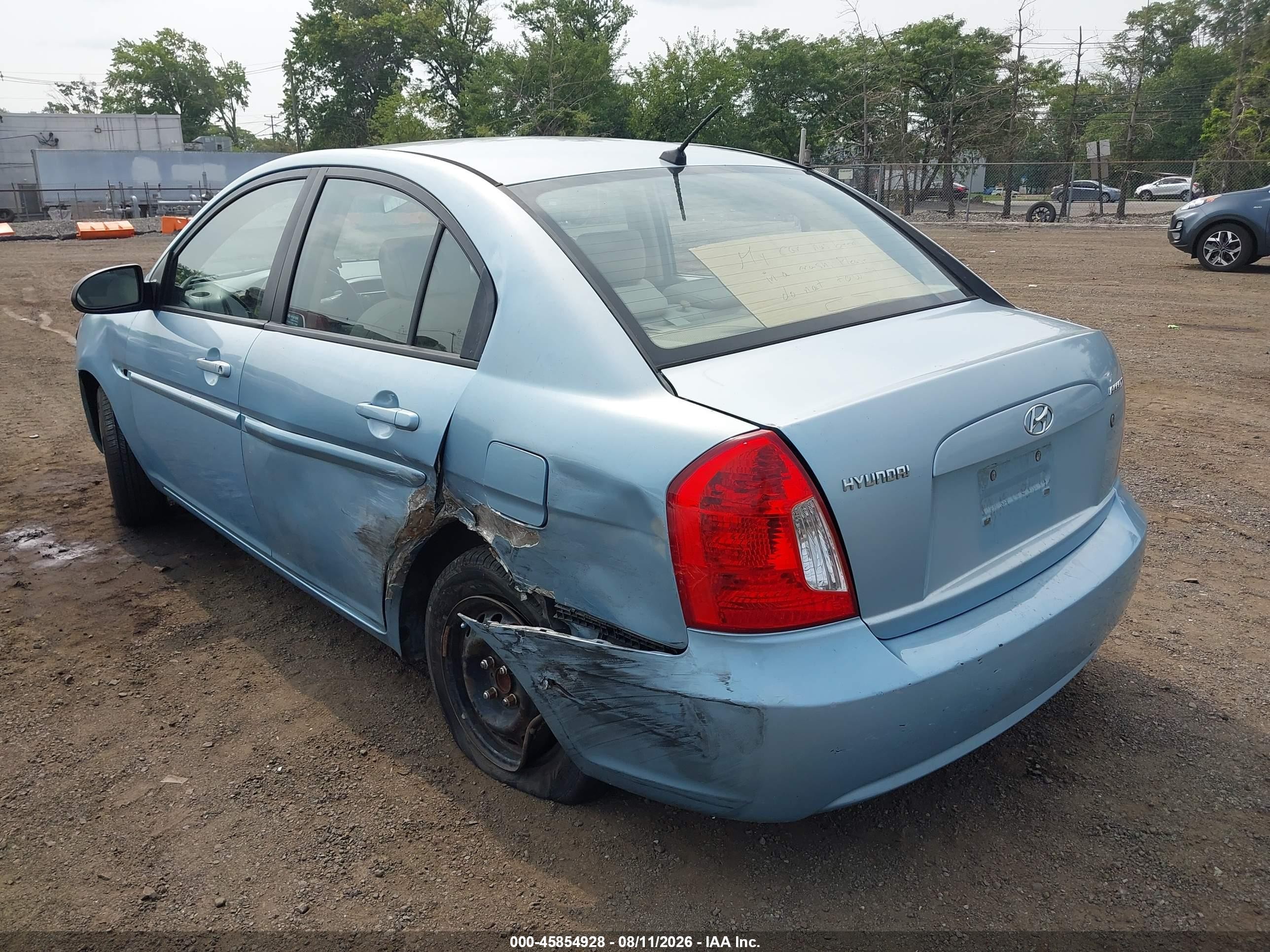 2009 Hyundai Accent Gls Blue vin: KMHCN46C89U285524