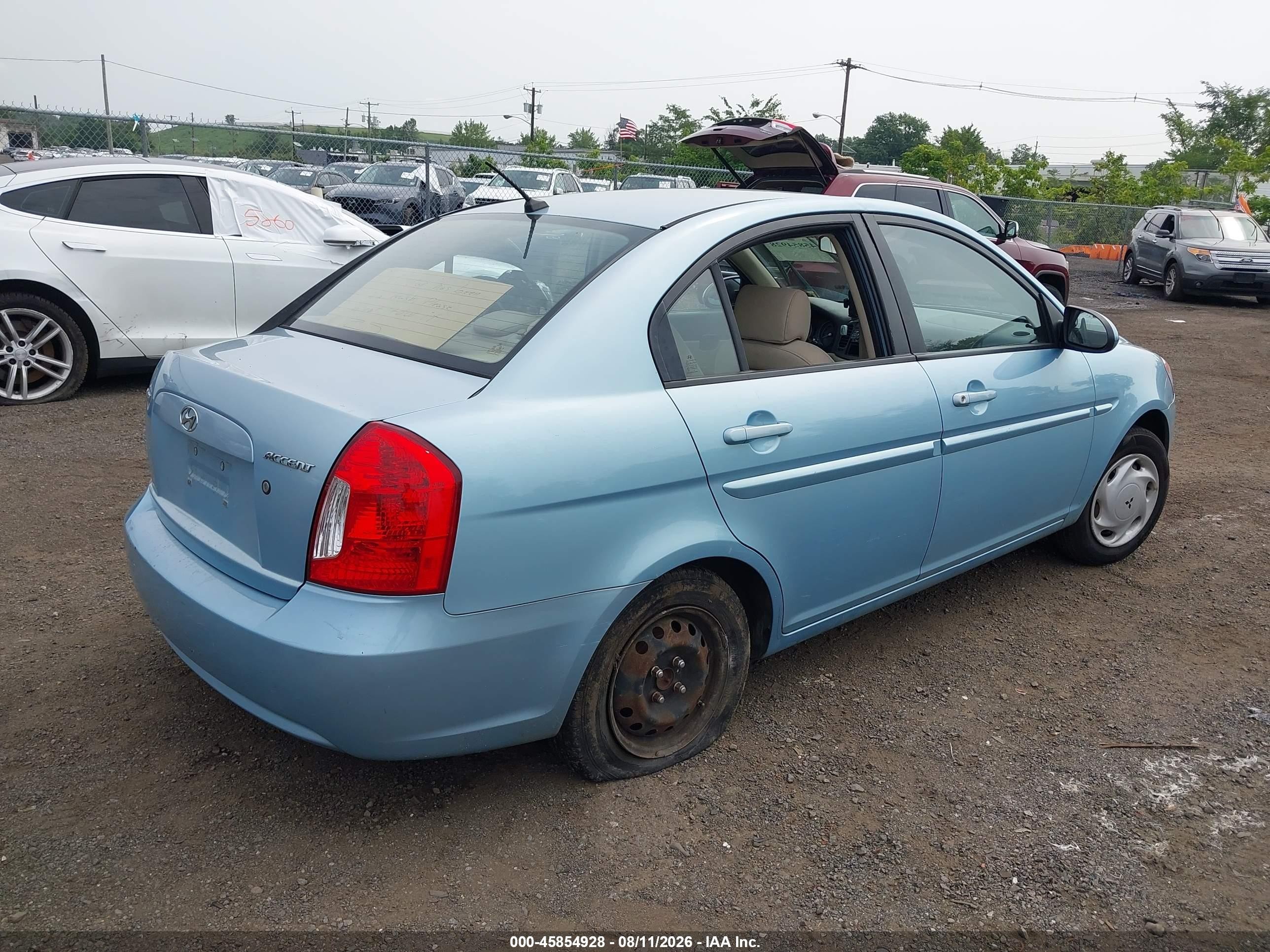 2009 Hyundai Accent Gls Blue vin: KMHCN46C89U285524