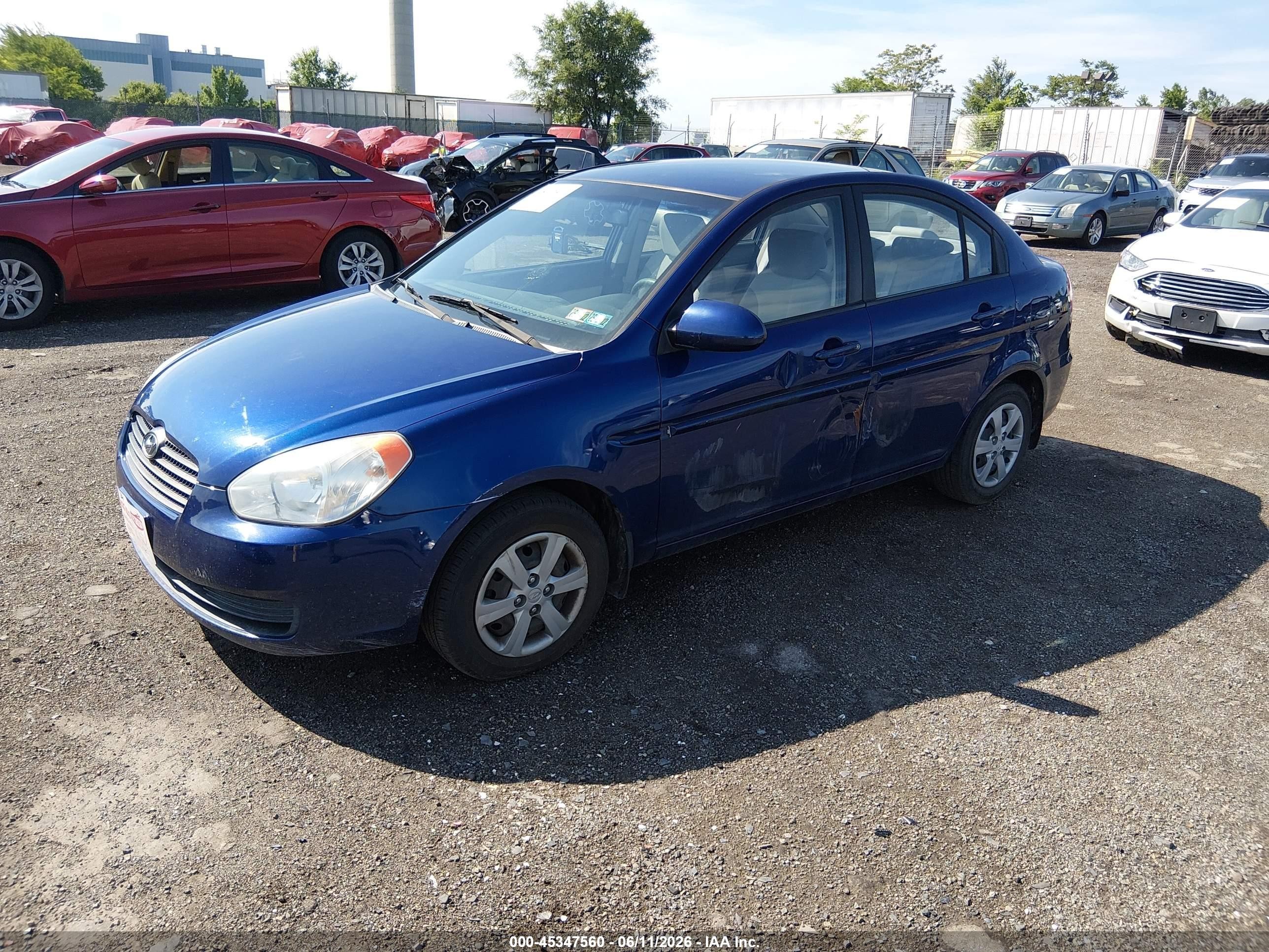 2009 Hyundai Accent Gls Blue vin: KMHCN46C89U312754