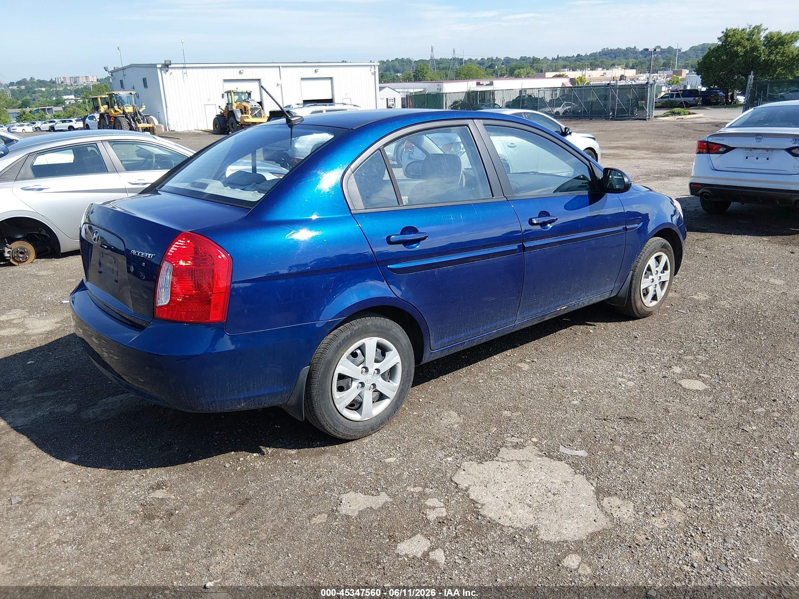 2009 Hyundai Accent Gls Blue vin: KMHCN46C89U312754