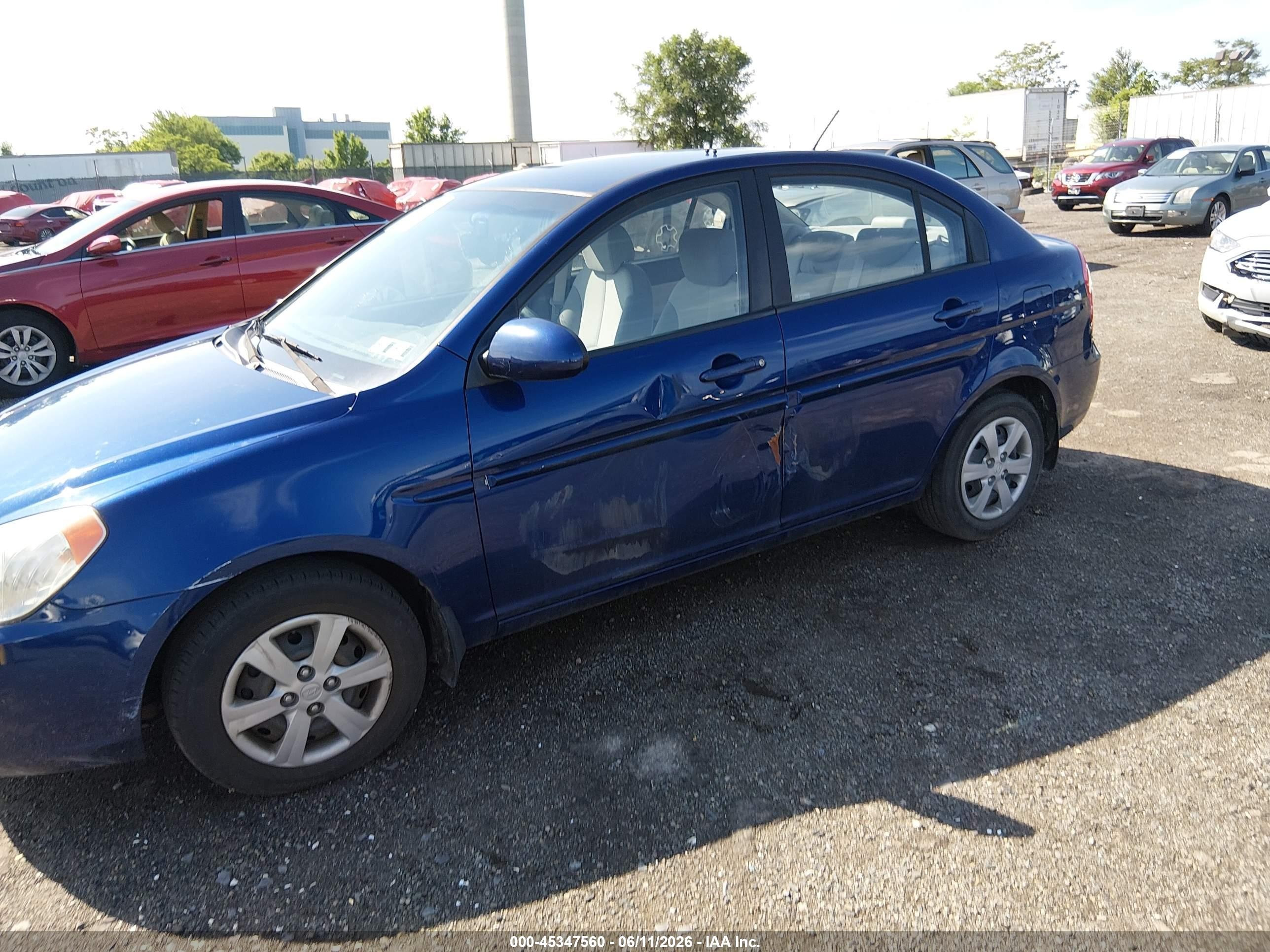 2009 Hyundai Accent Gls Blue vin: KMHCN46C89U312754