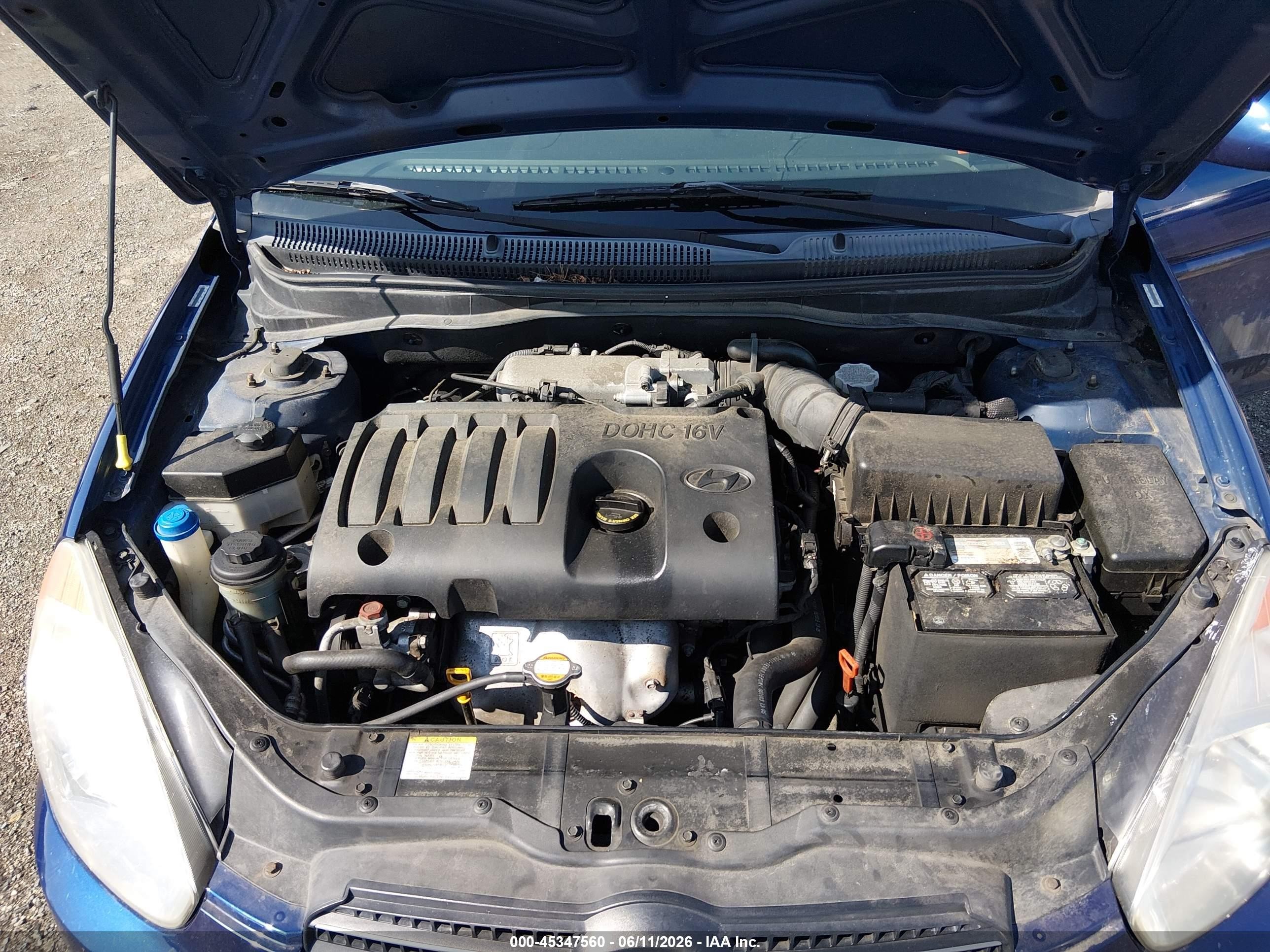 2009 Hyundai Accent Gls Blue vin: KMHCN46C89U312754