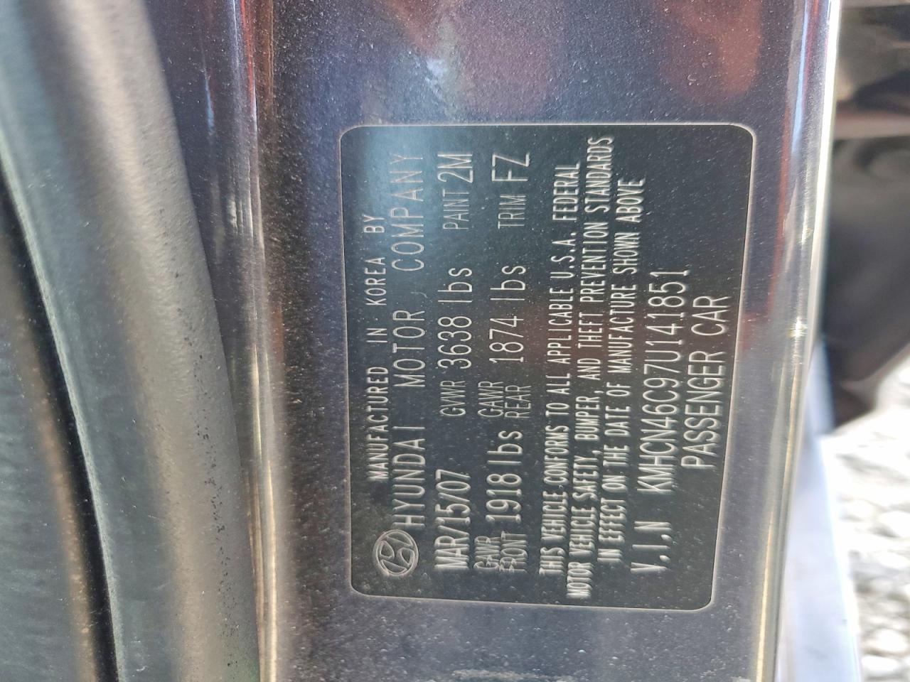2007 Hyundai Accent Gls Серый vin: KMHCN46C97U141851