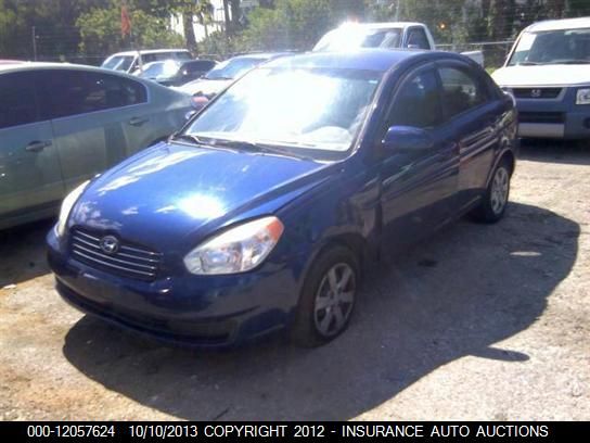 2008 Hyundai Accent Gls 4-door vin: KMHCN46C98U258699