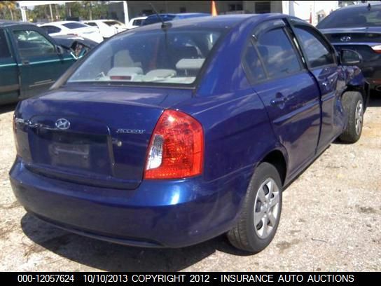 2008 Hyundai Accent Gls 4-door vin: KMHCN46C98U258699