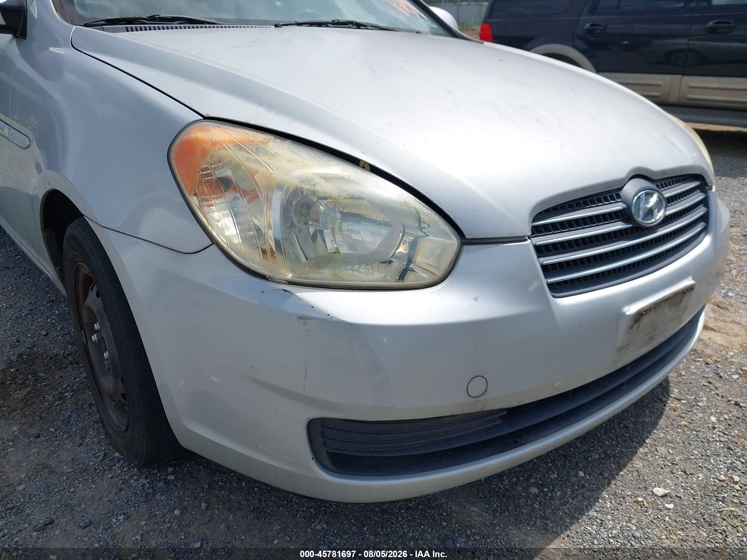 2008 Hyundai Accent Gls Серебряный vin: KMHCN46C98U258797