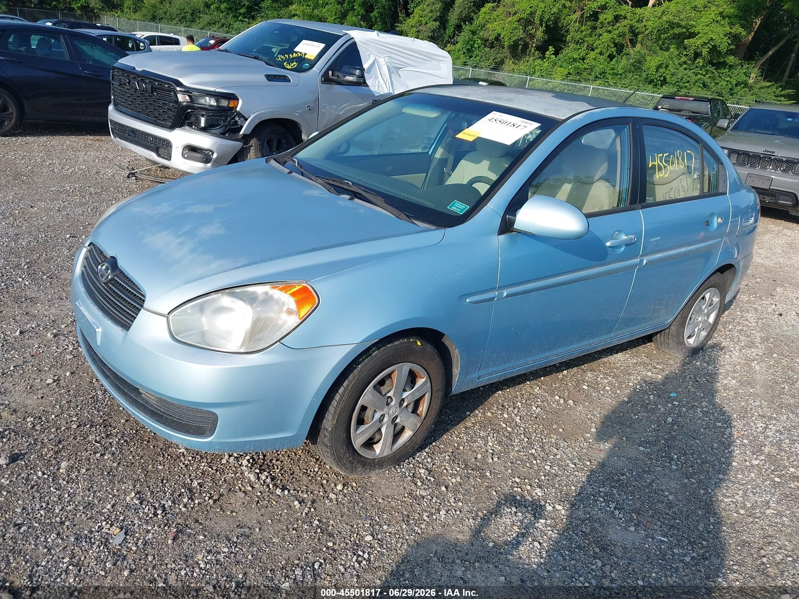 2009 Hyundai Accent Gls Blue vin: KMHCN46C99U366919
