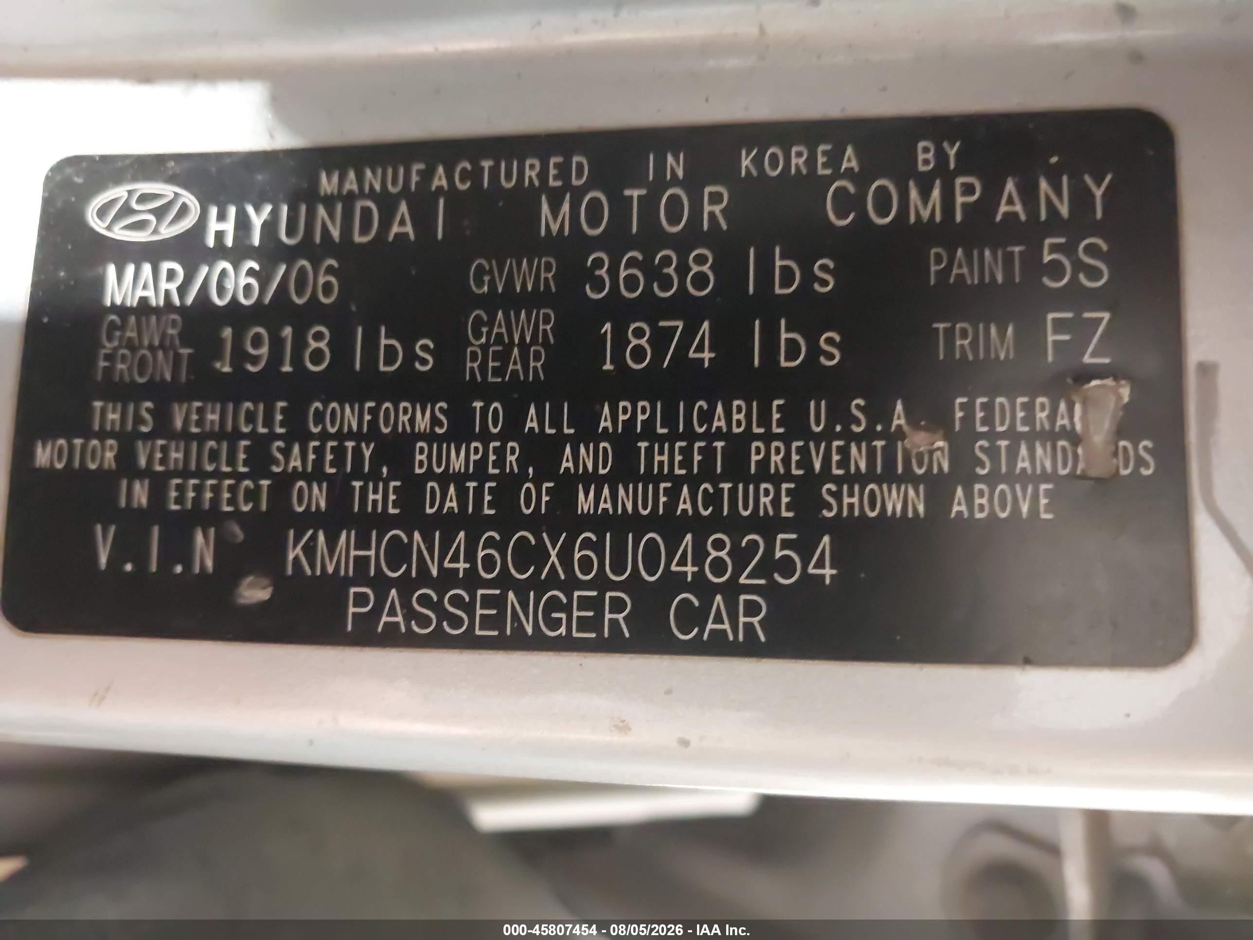 2006 Hyundai Accent Gls Gray vin: KMHCN46CX6U048254