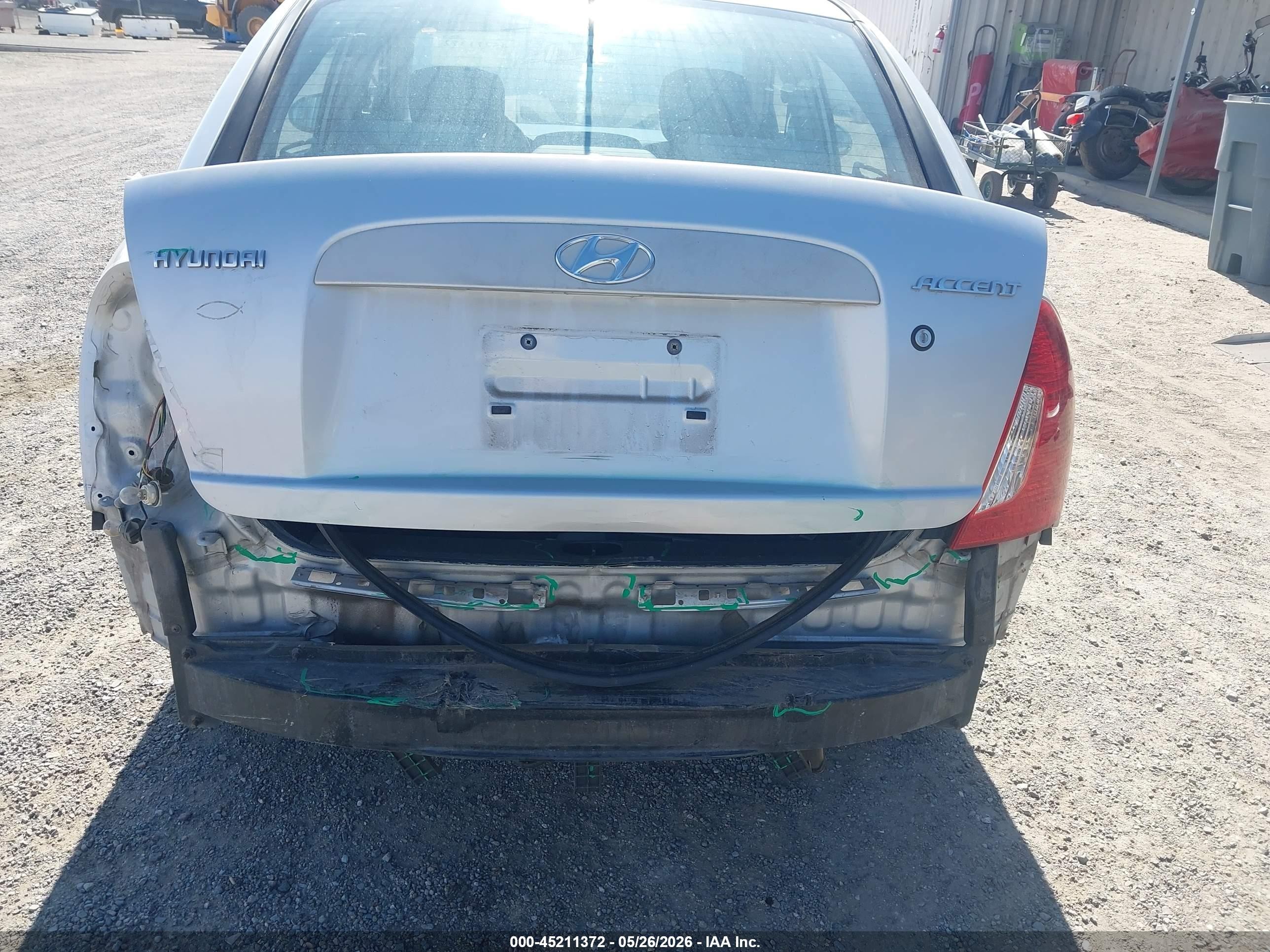 2006 Hyundai Accent Gls Silver vin: KMHCN46CX6U050277