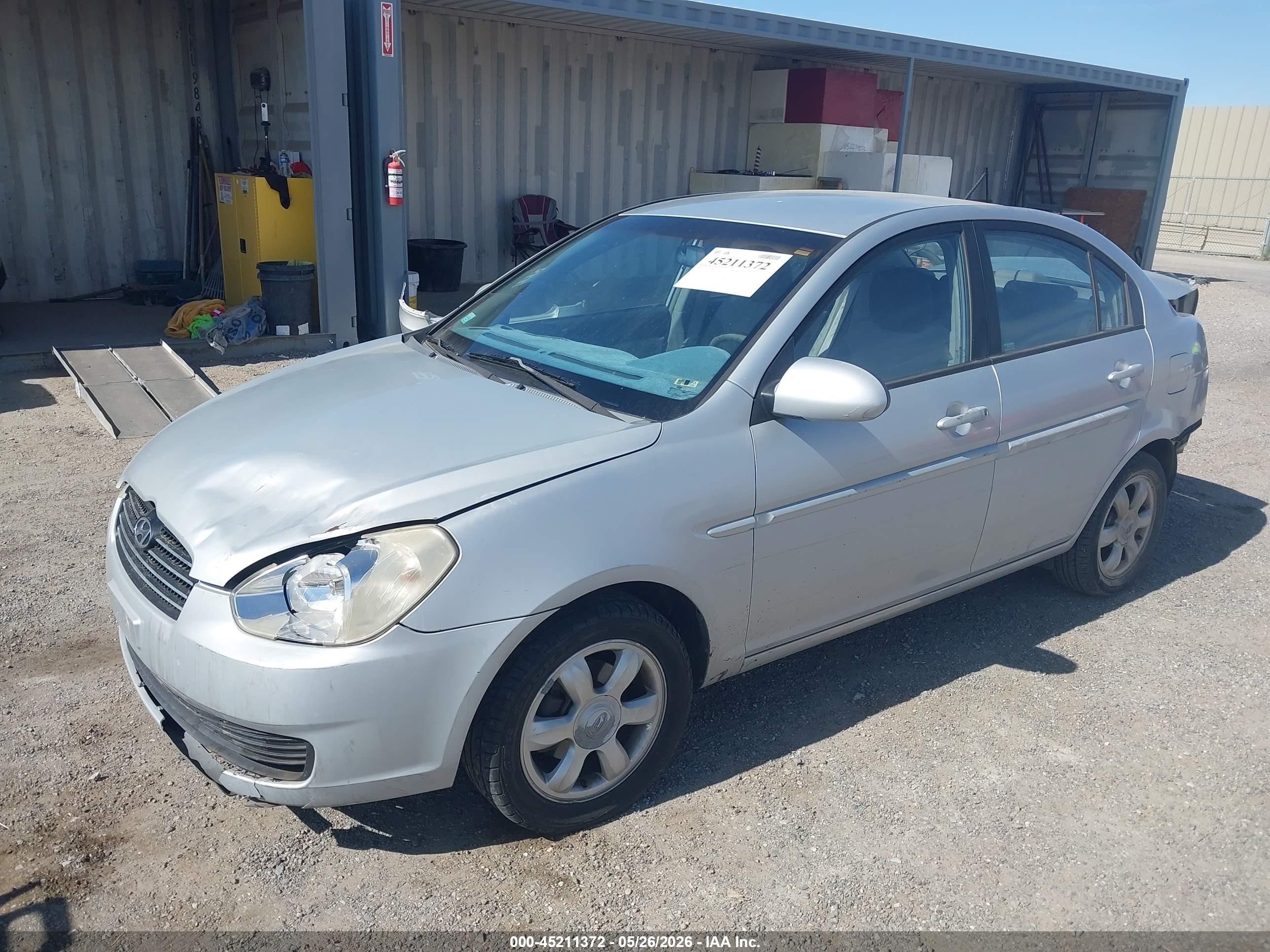 2006 Hyundai Accent Gls Silver vin: KMHCN46CX6U050277