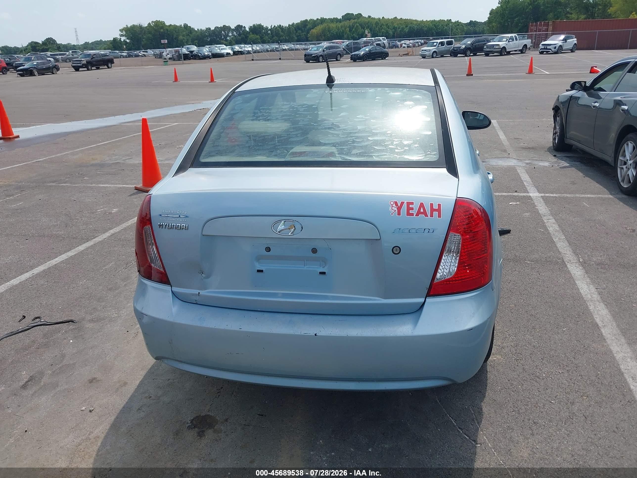 2007 Hyundai Accent Gls Blue vin: KMHCN46CX7U142829