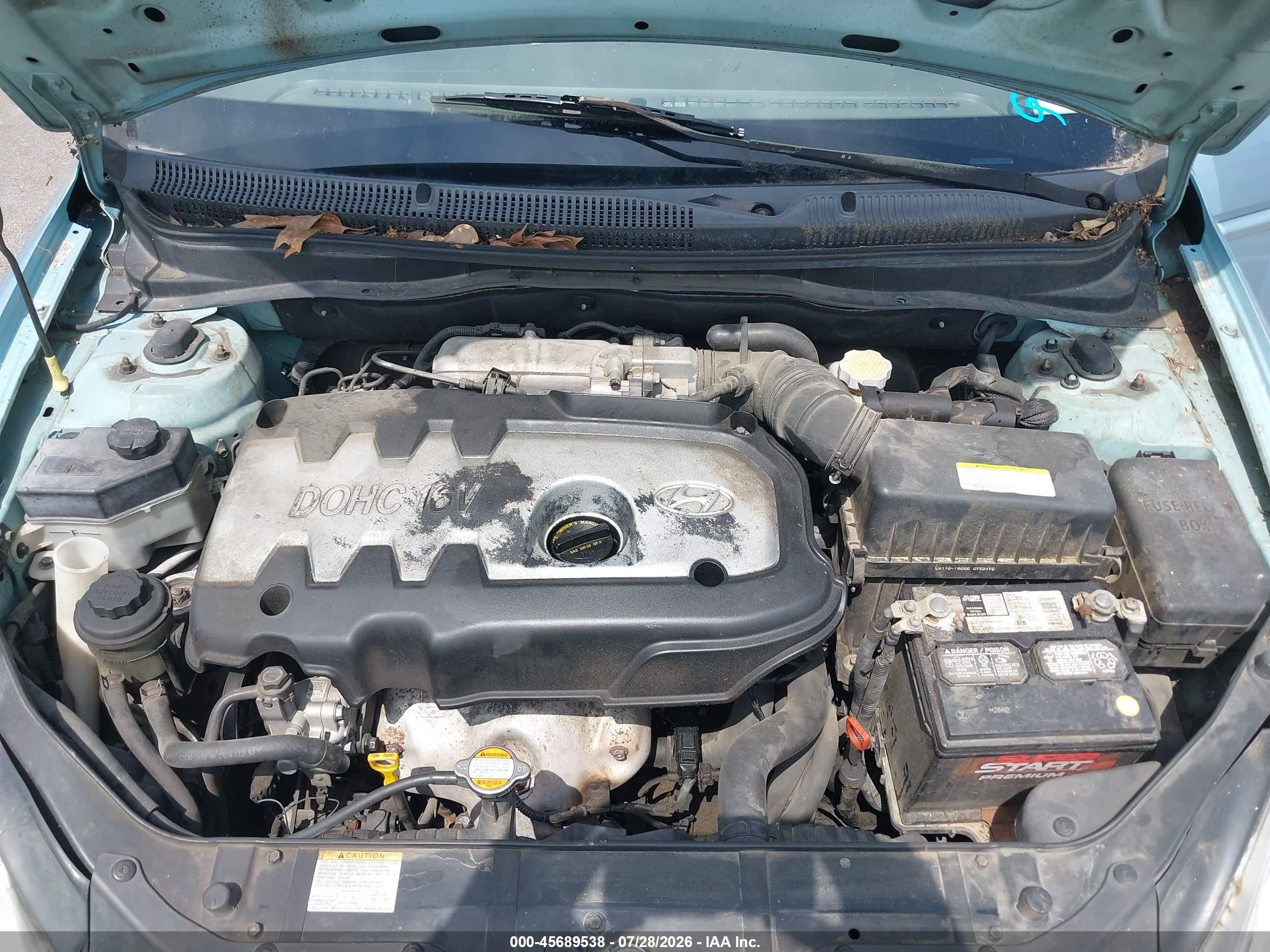 2007 Hyundai Accent Gls Blue vin: KMHCN46CX7U142829