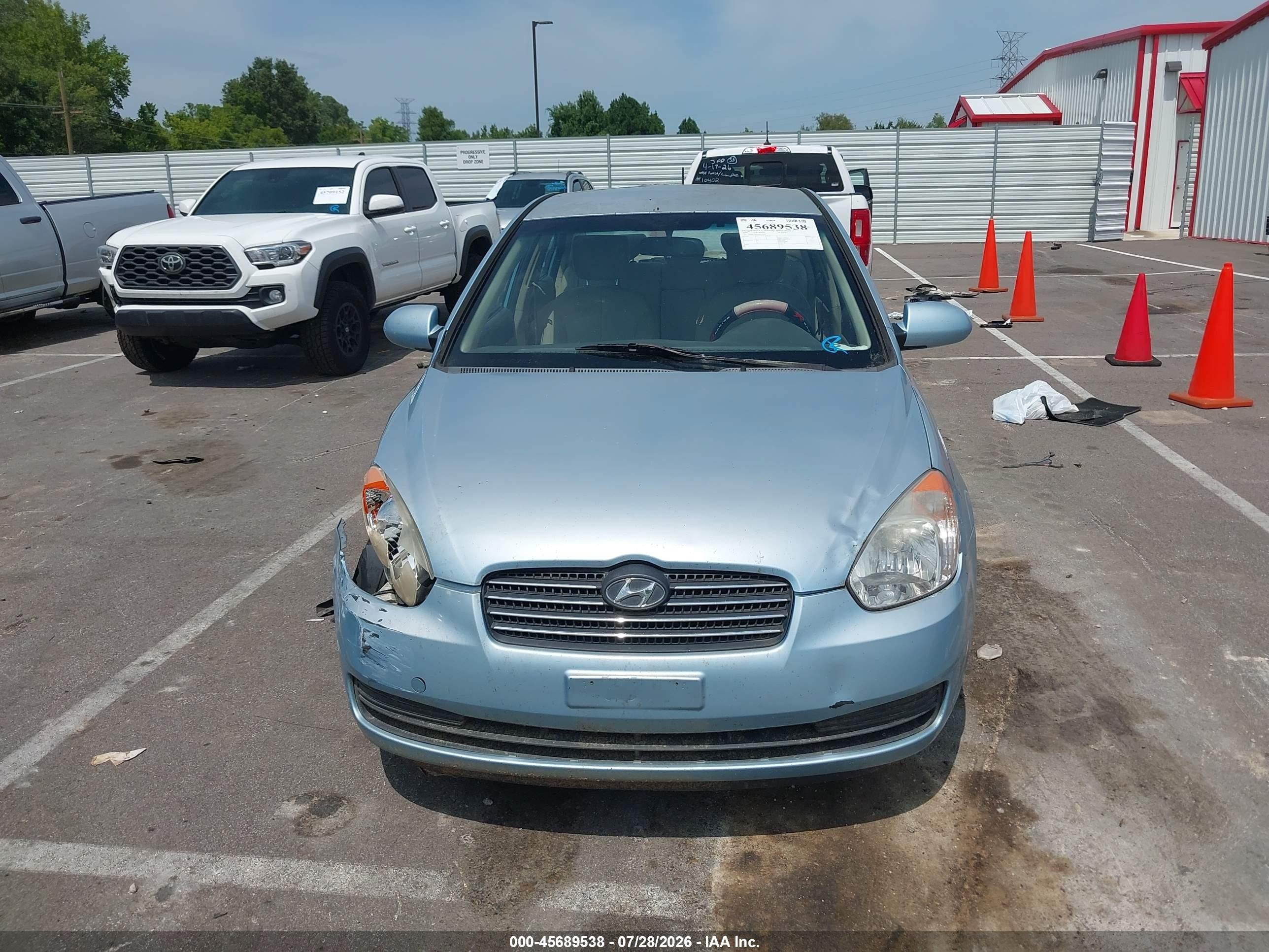 2007 Hyundai Accent Gls Blue vin: KMHCN46CX7U142829