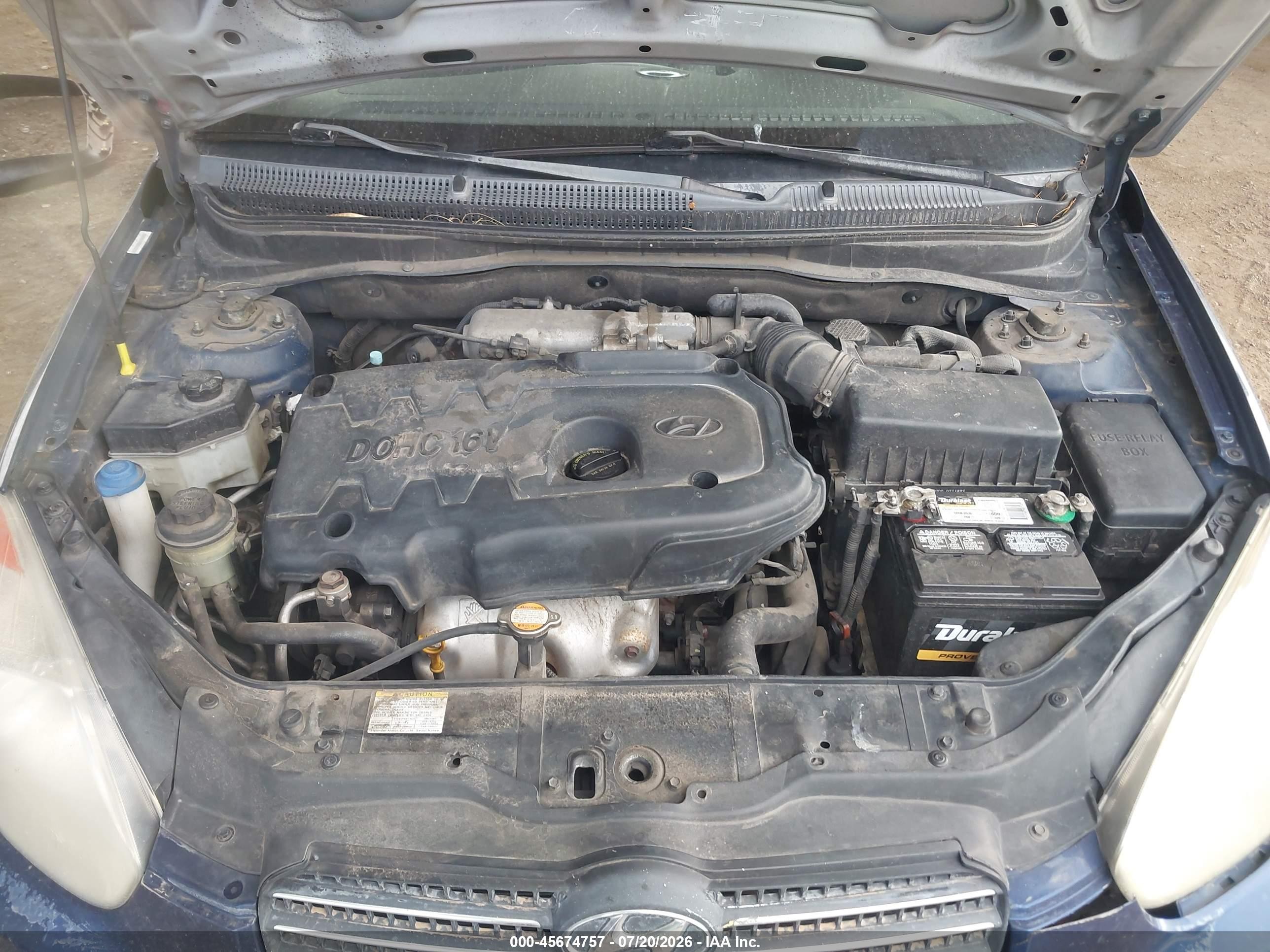 2008 Hyundai Accent Gls Blue vin: KMHCN46CX8U213268