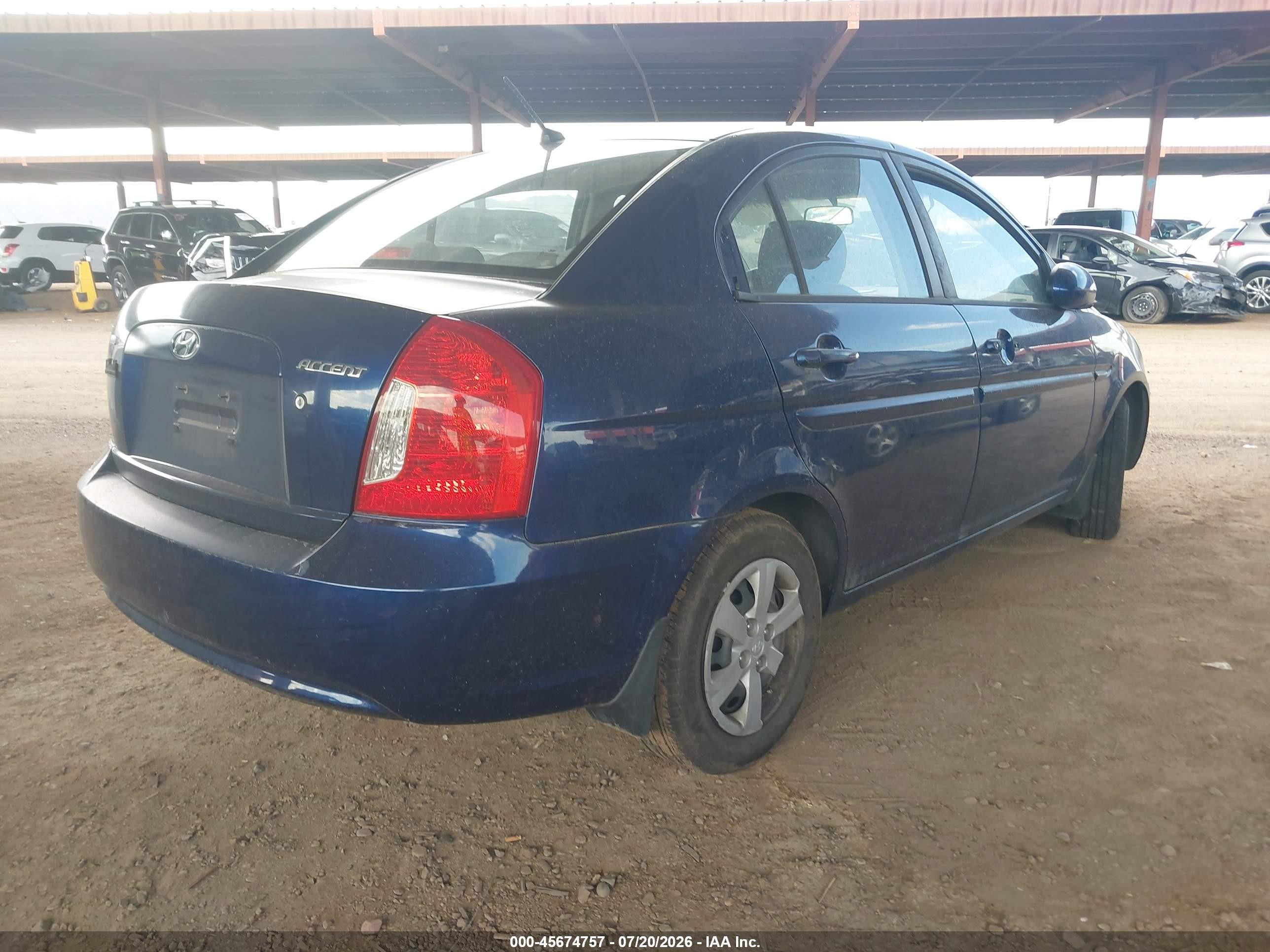 2008 Hyundai Accent Gls Blue vin: KMHCN46CX8U213268