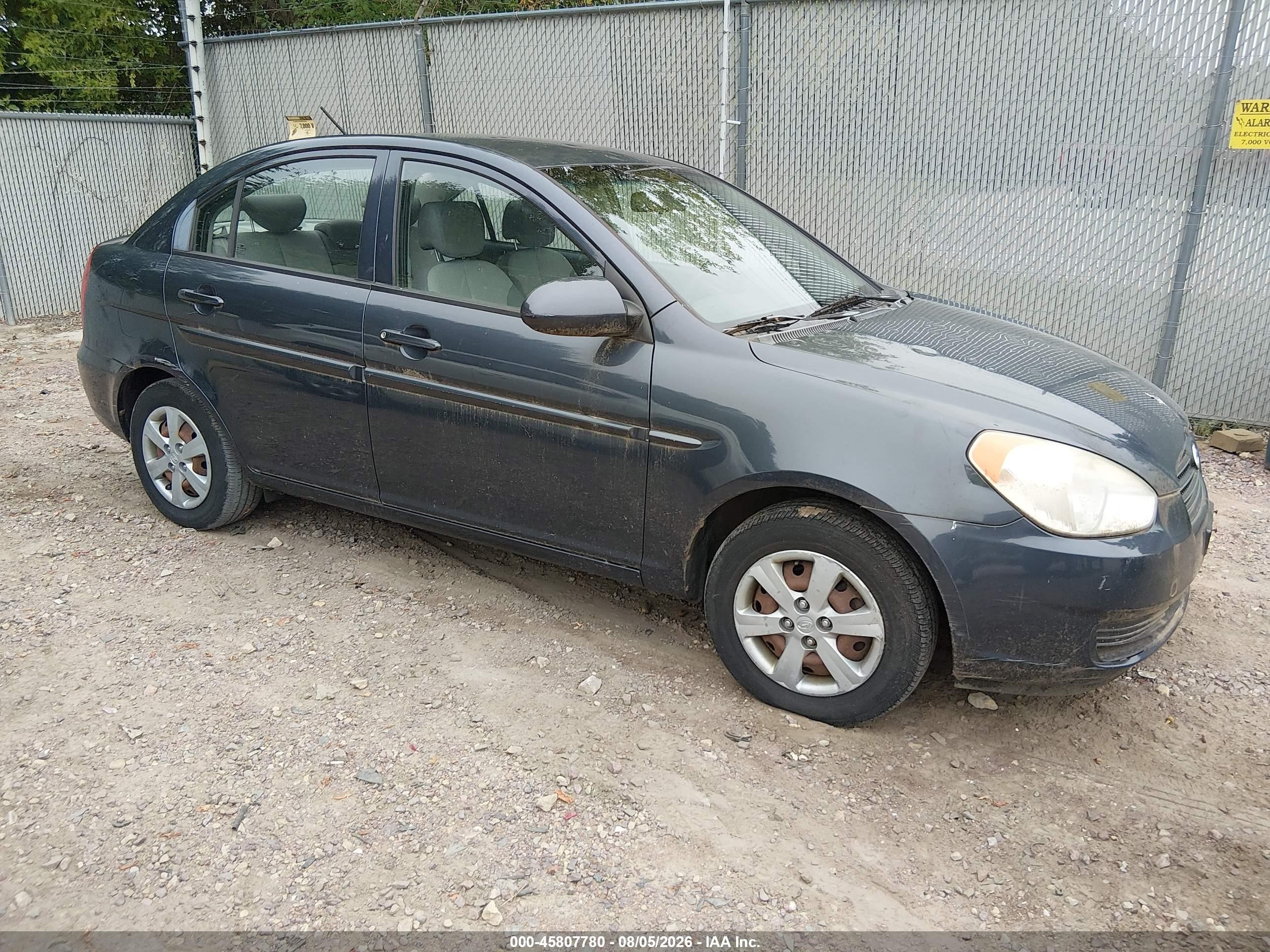 2008 Hyundai Accent Gls Dark Blue vin: KMHCN46CX8U230460