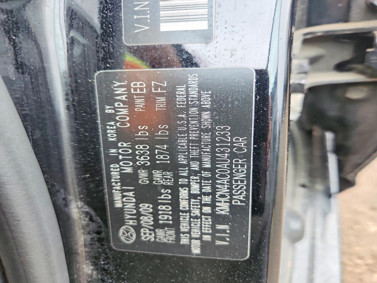 2010 Hyundai Accent Gls Black vin: KMHCN4AC0AU431233