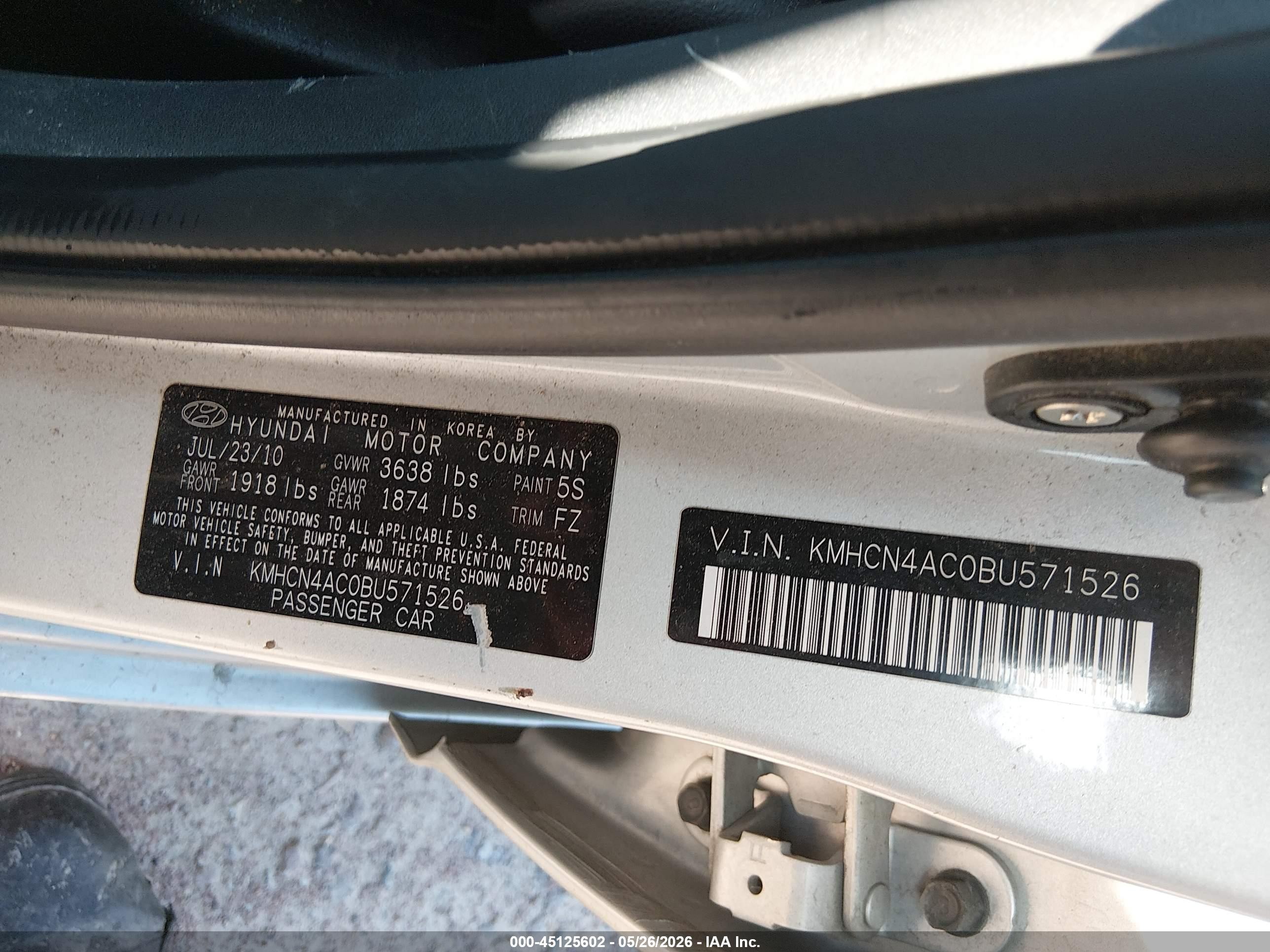 2011 Hyundai Accent Gls Серебряный vin: KMHCN4AC0BU571526