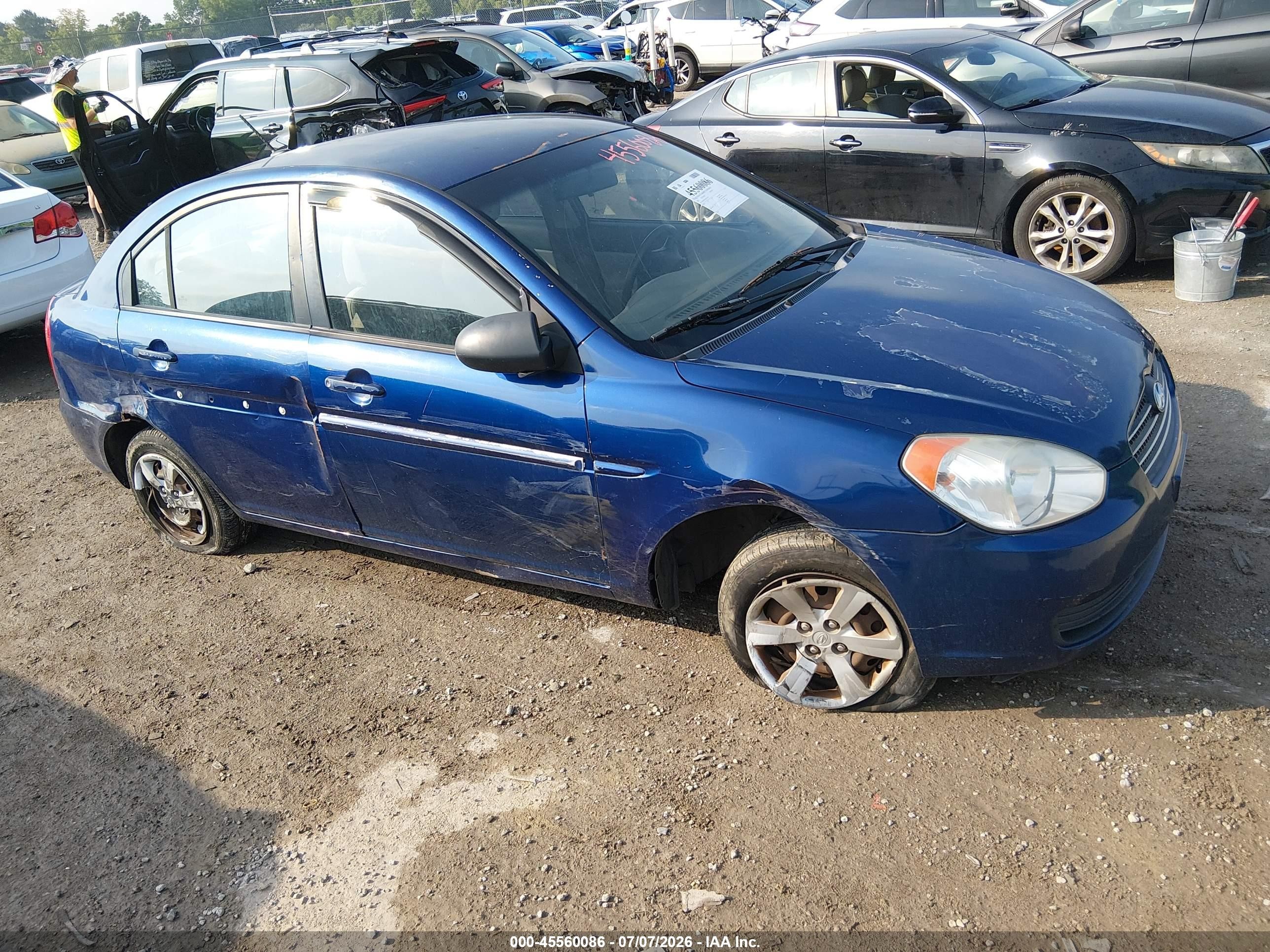 2011 Hyundai Accent Gls Blue vin: KMHCN4AC1BU617624