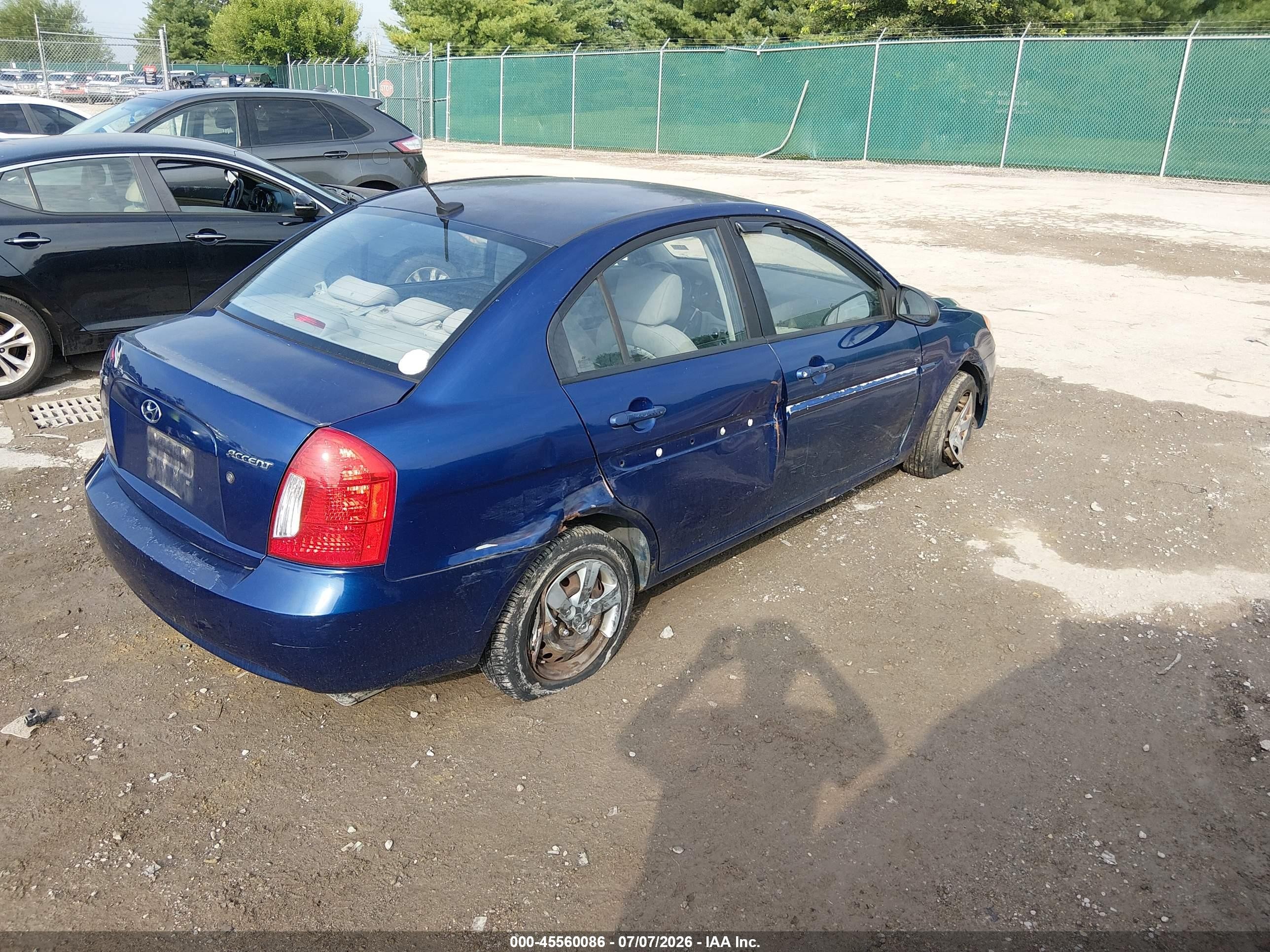 2011 Hyundai Accent Gls Blue vin: KMHCN4AC1BU617624