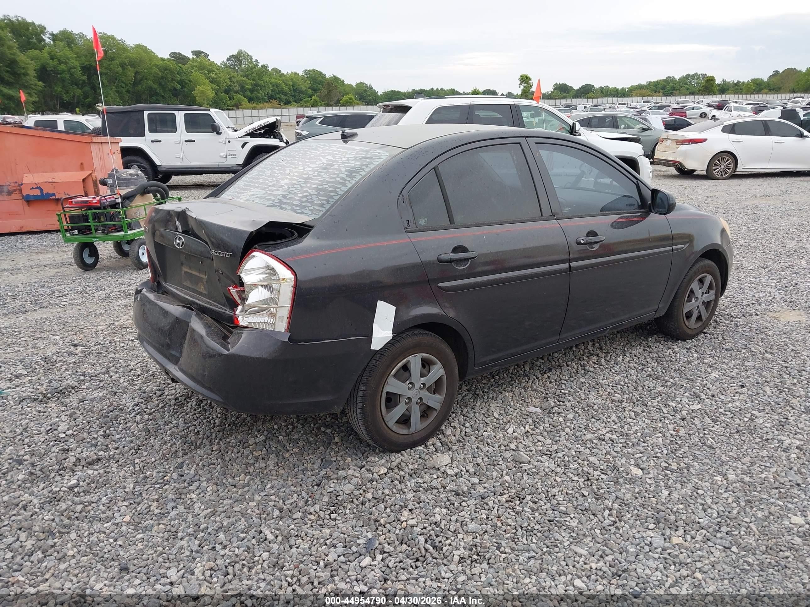 2010 Hyundai Accent Gls Black vin: KMHCN4AC3AU501260
