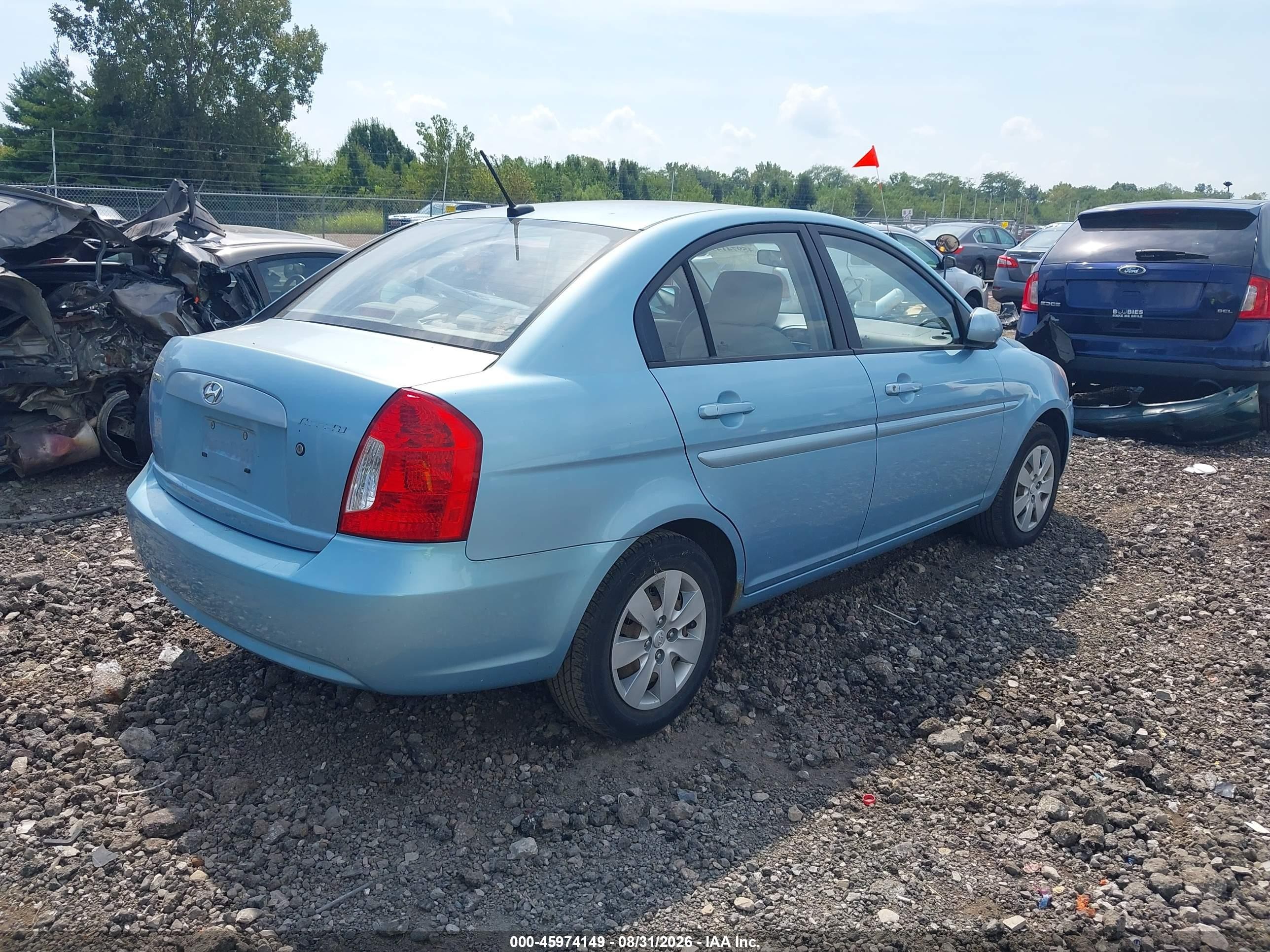 2011 Hyundai Accent Gls Blue vin: KMHCN4AC3BU599305