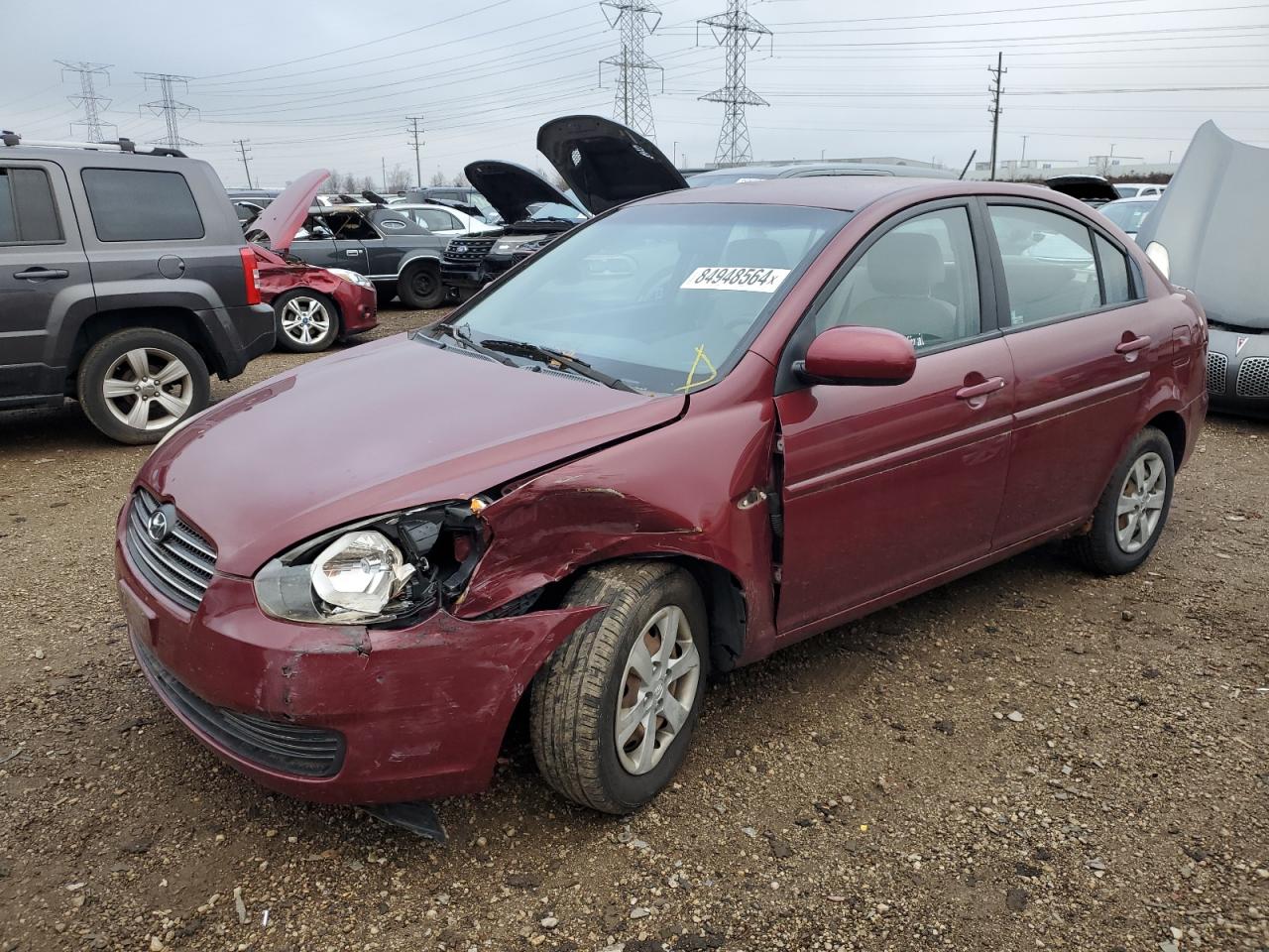 2010 Hyundai Accent Gls Burgundy vin: KMHCN4AC4AU418033