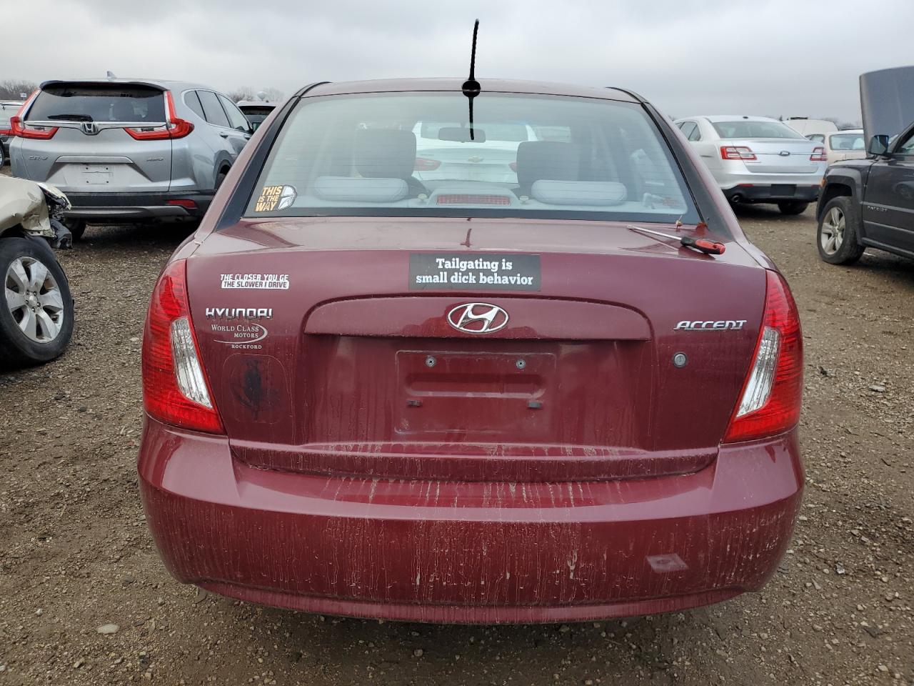 2010 Hyundai Accent Gls Burgundy vin: KMHCN4AC4AU418033