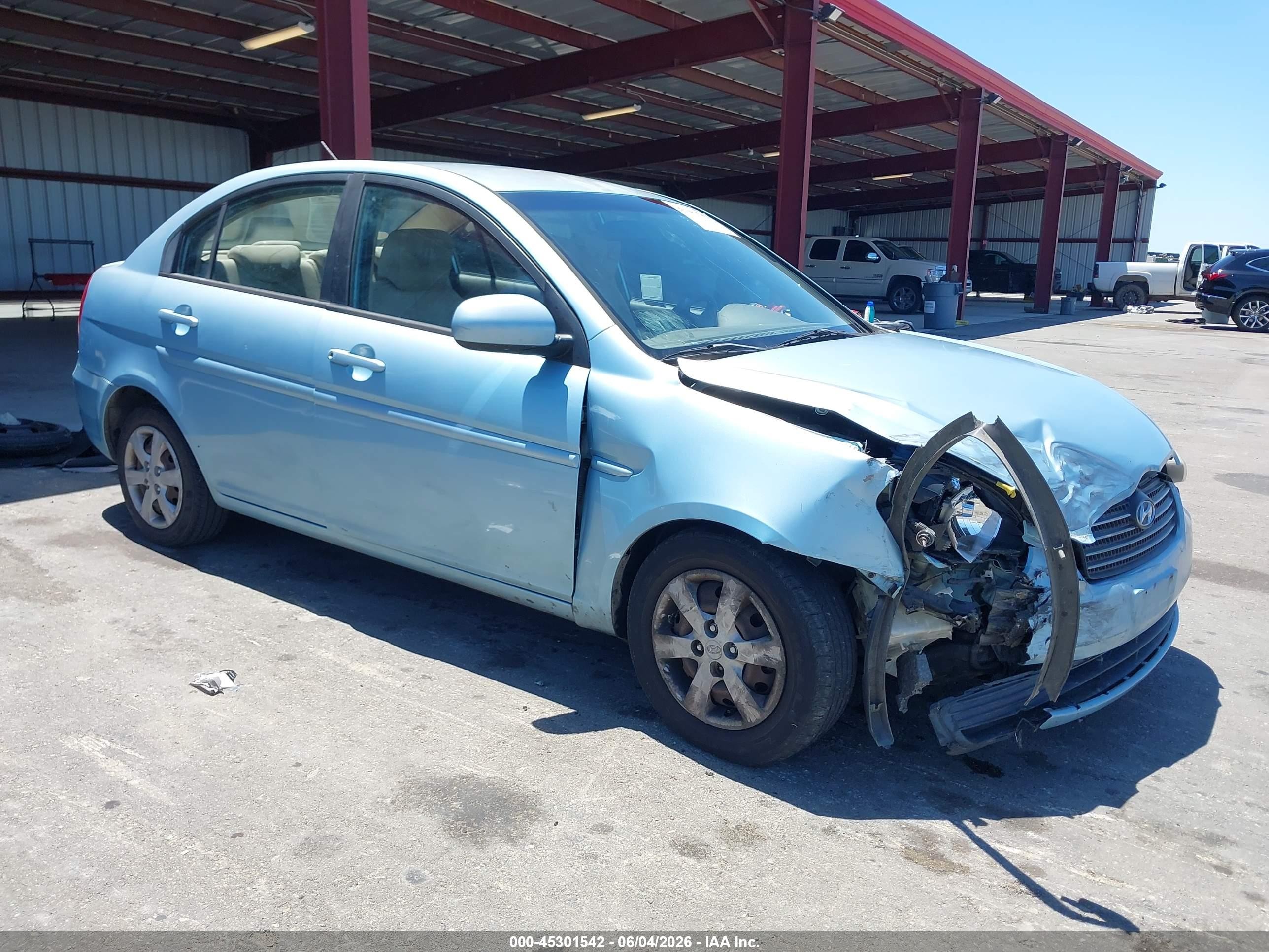 2010 Hyundai Accent Gls Light Blue vin: KMHCN4AC4AU422082