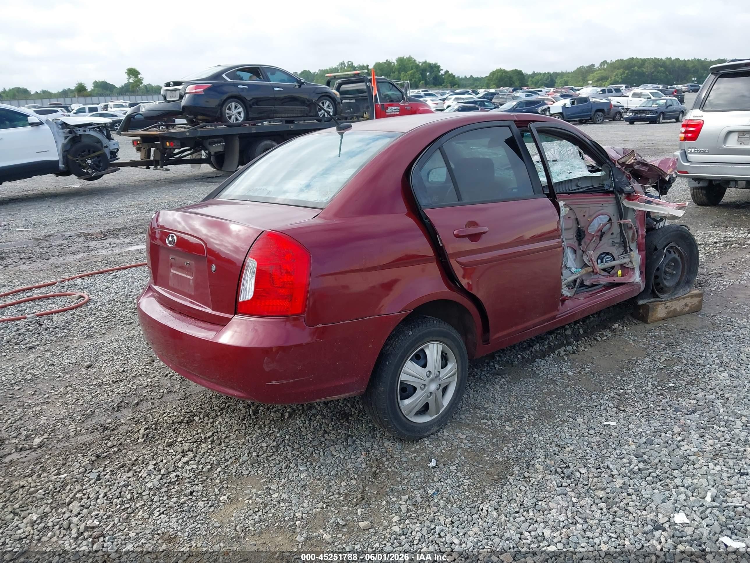 2010 Hyundai Accent Gls Maroon vin: KMHCN4AC4AU459746