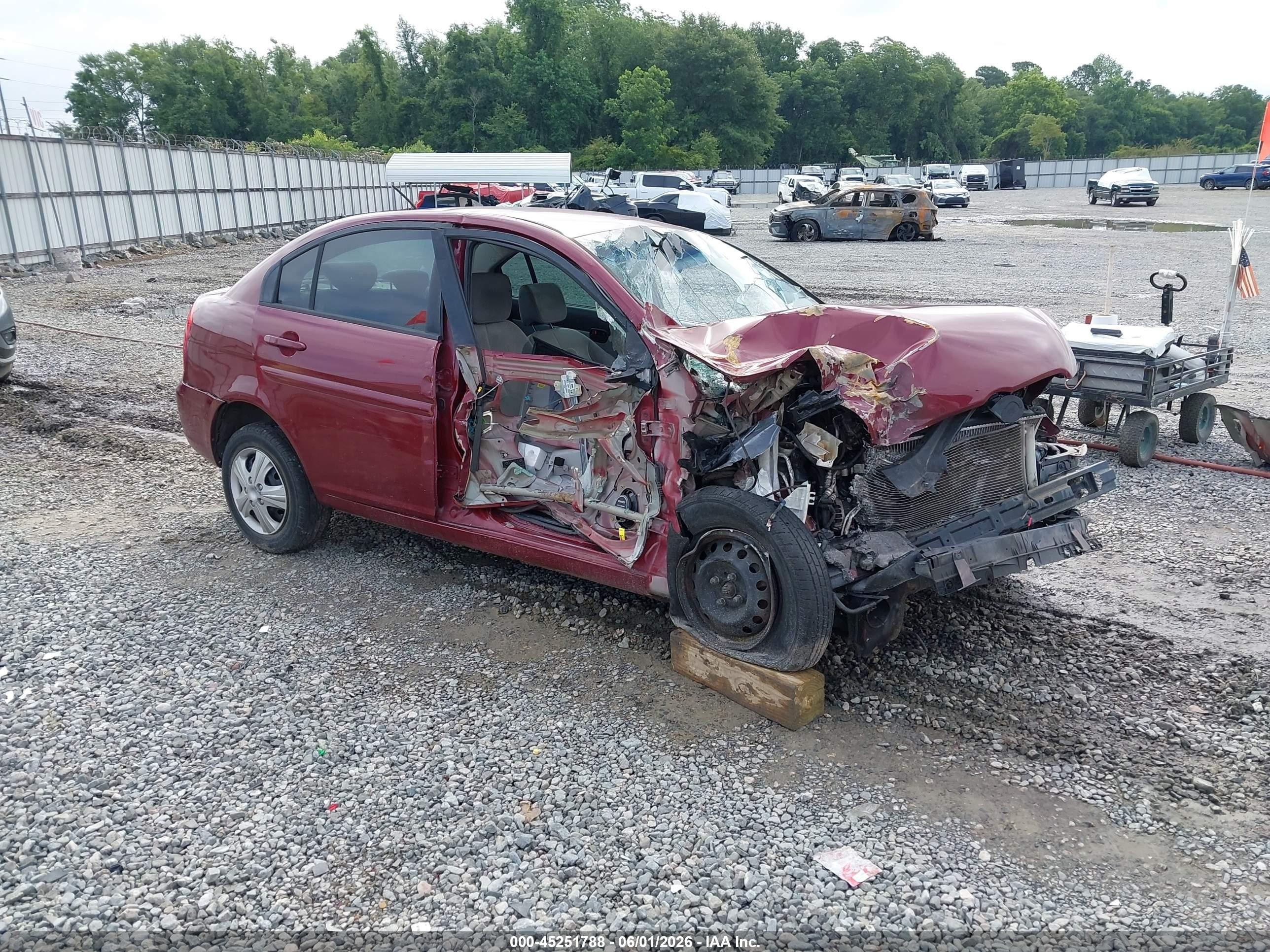 2010 Hyundai Accent Gls Maroon vin: KMHCN4AC4AU459746