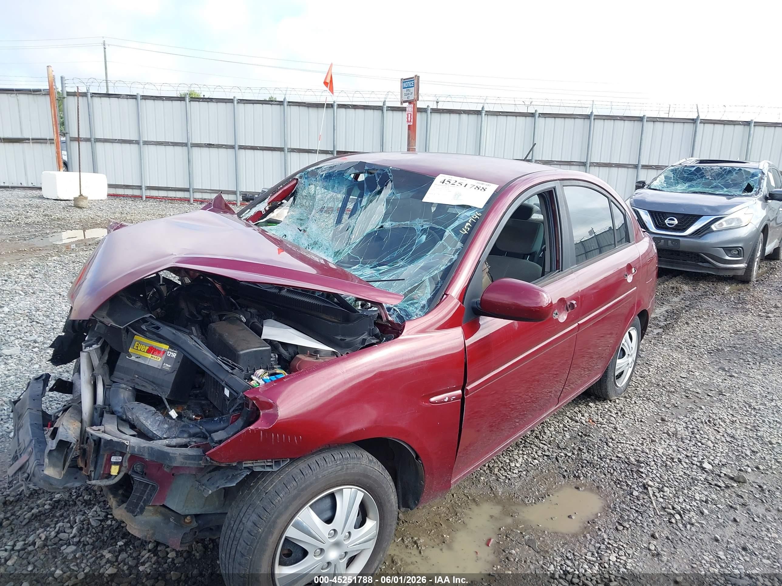 2010 Hyundai Accent Gls Maroon vin: KMHCN4AC4AU459746