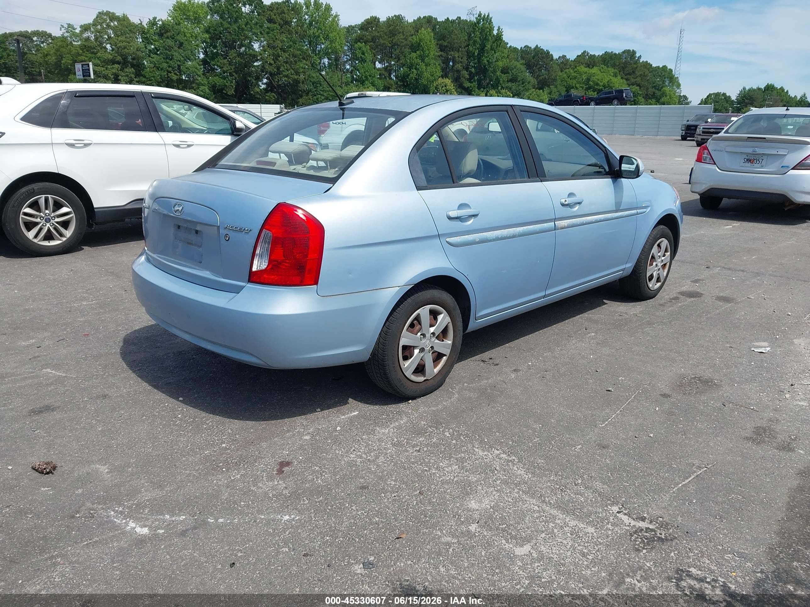 2011 Hyundai Accent Gls Light Blue vin: KMHCN4AC4BU616015