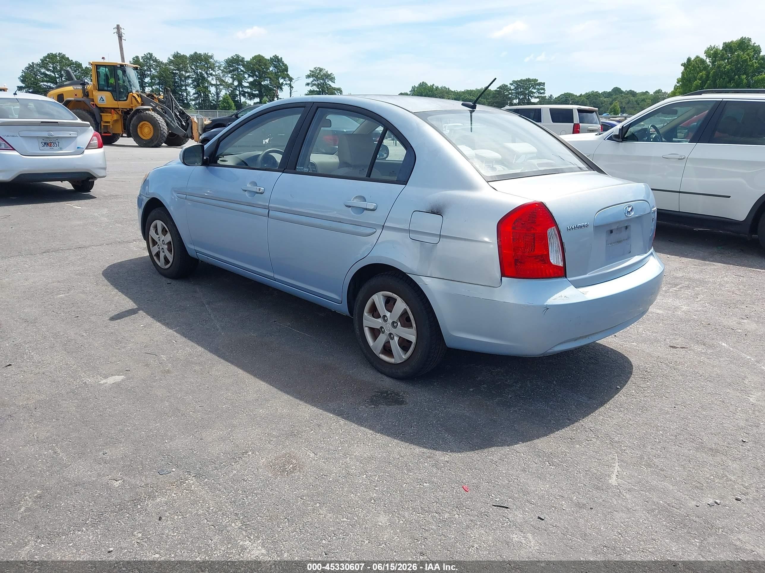 2011 Hyundai Accent Gls Light Blue vin: KMHCN4AC4BU616015