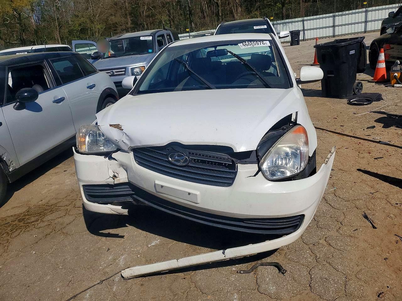 2011 Hyundai Accent Gls White vin: KMHCN4AC5BU574440