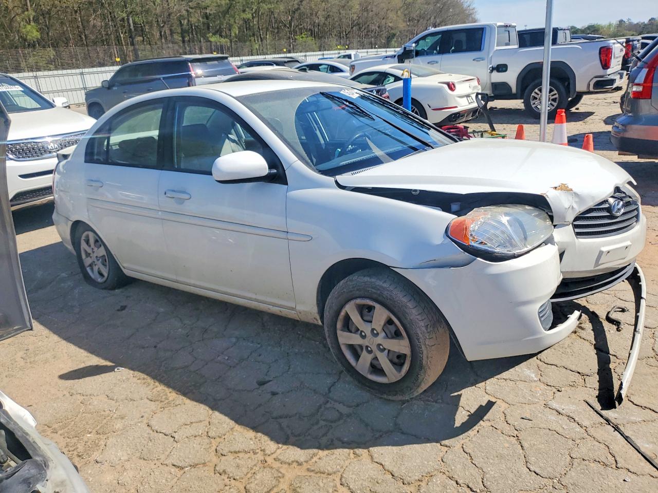 2011 Hyundai Accent Gls White vin: KMHCN4AC5BU574440