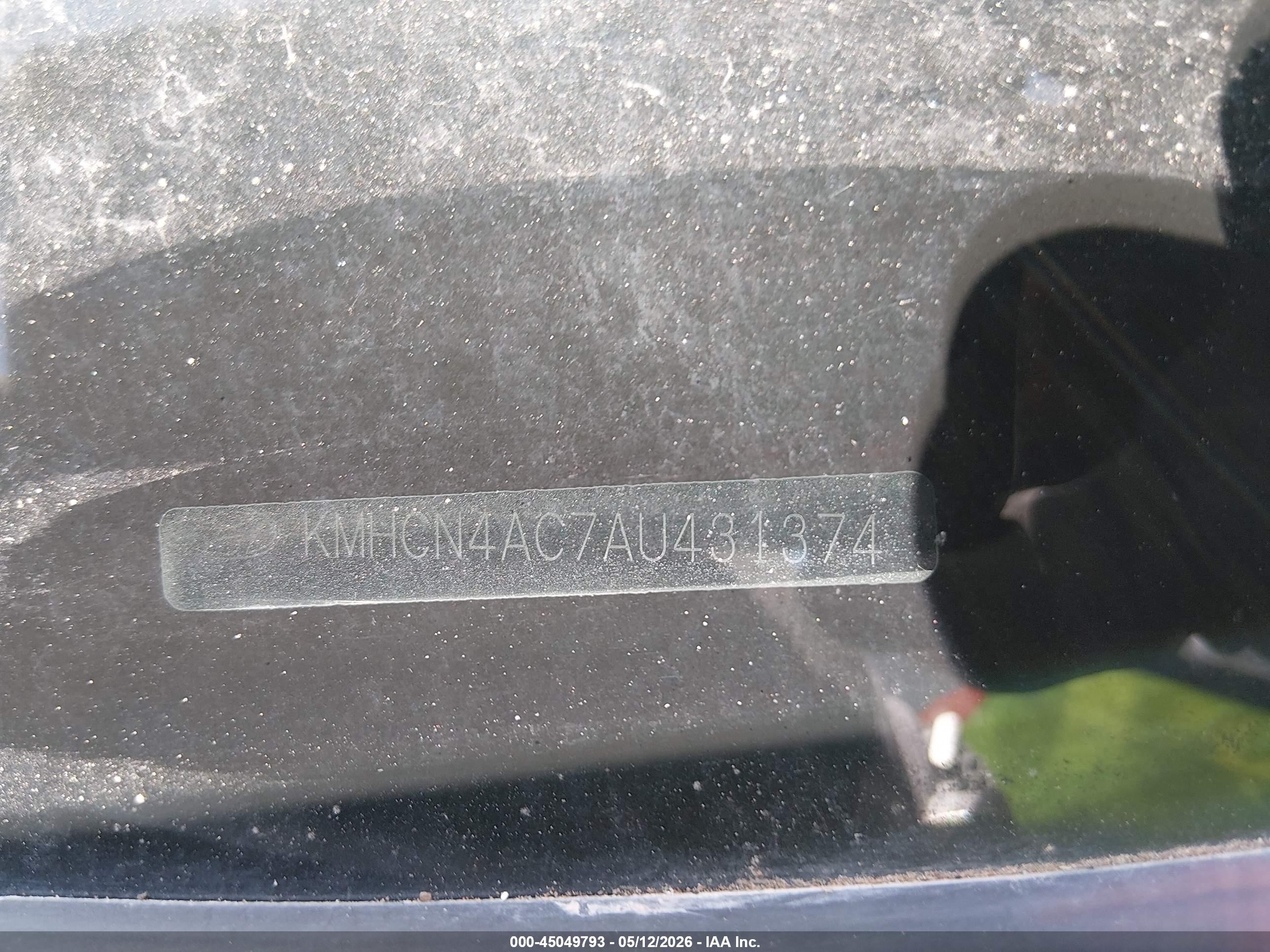 2010 Hyundai Accent Gls Gray vin: KMHCN4AC7AU431374