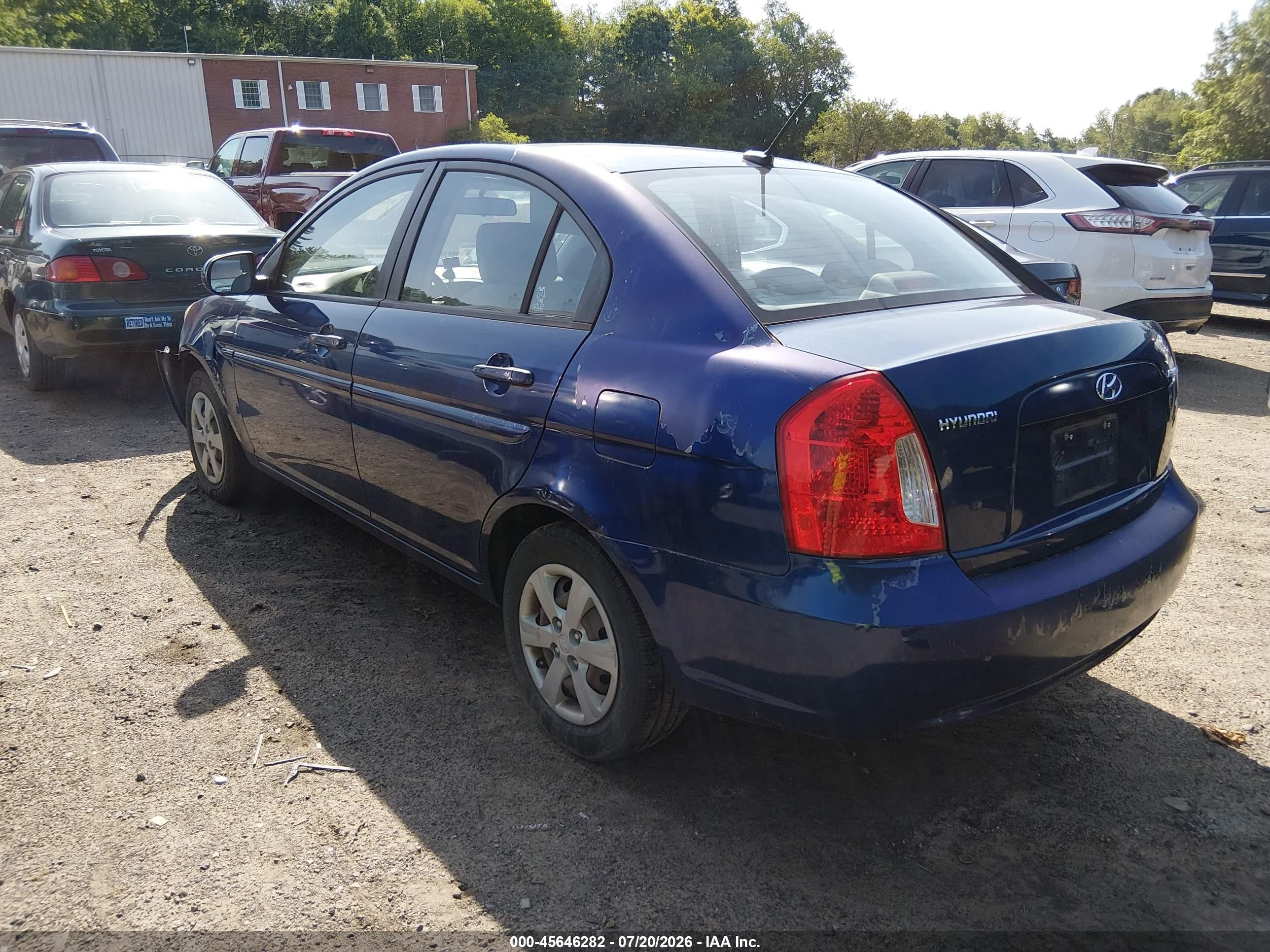 2010 Hyundai Accent Gls Blue vin: KMHCN4AC8AU469874