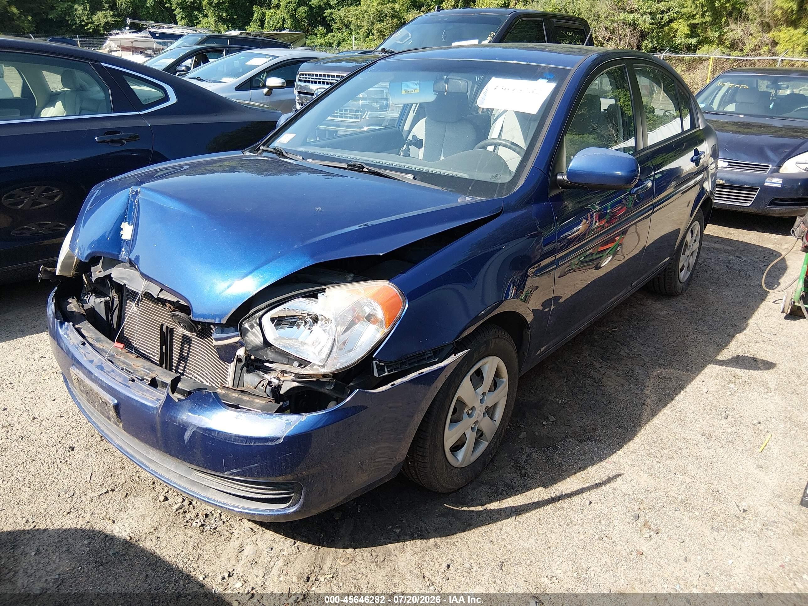 2010 Hyundai Accent Gls Blue vin: KMHCN4AC8AU469874
