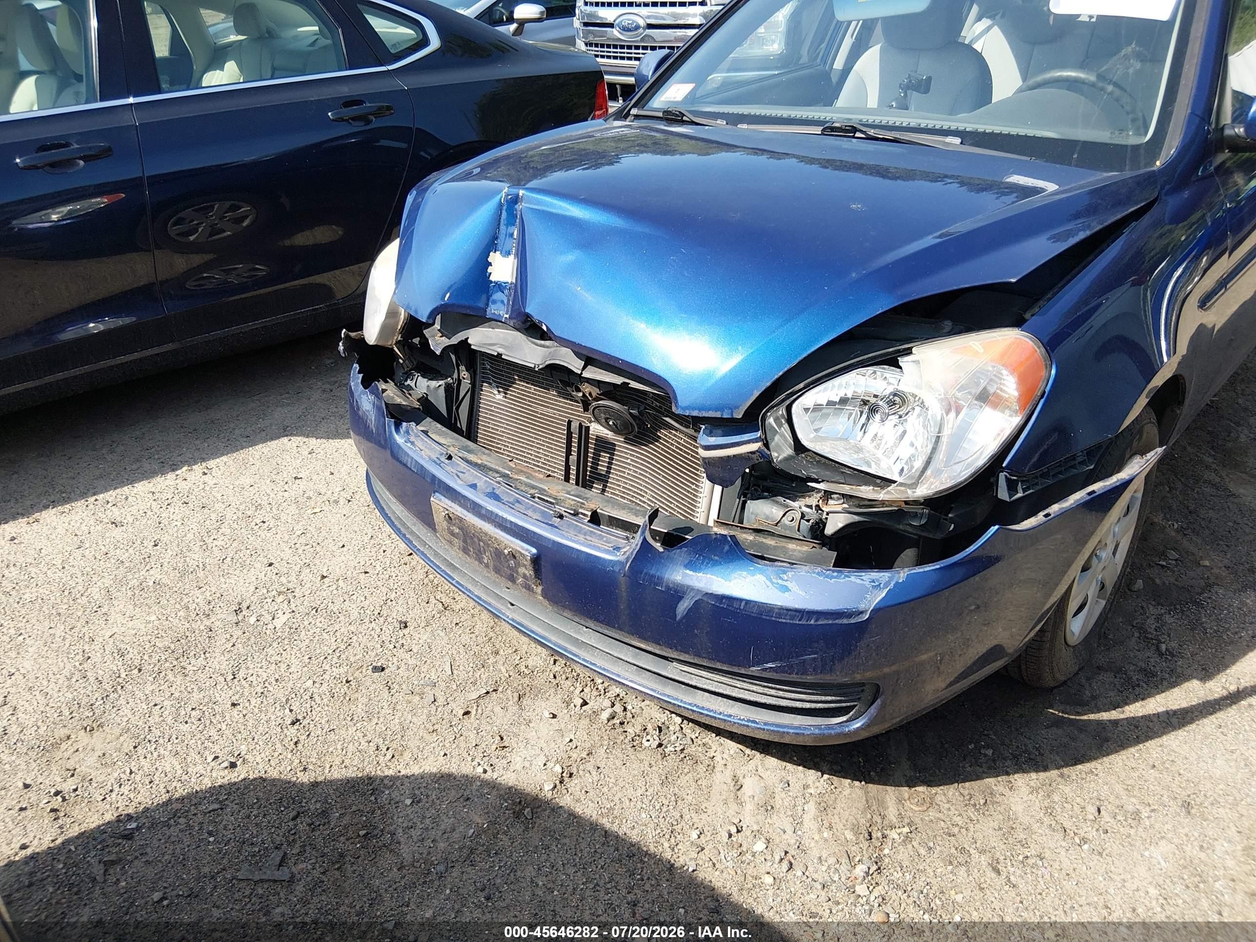 2010 Hyundai Accent Gls Blue vin: KMHCN4AC8AU469874
