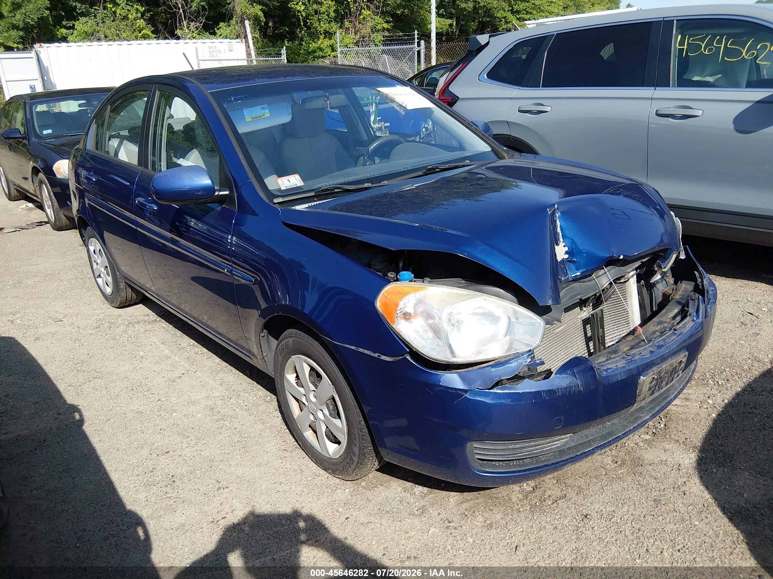 2010 Hyundai Accent Gls Blue vin: KMHCN4AC8AU469874