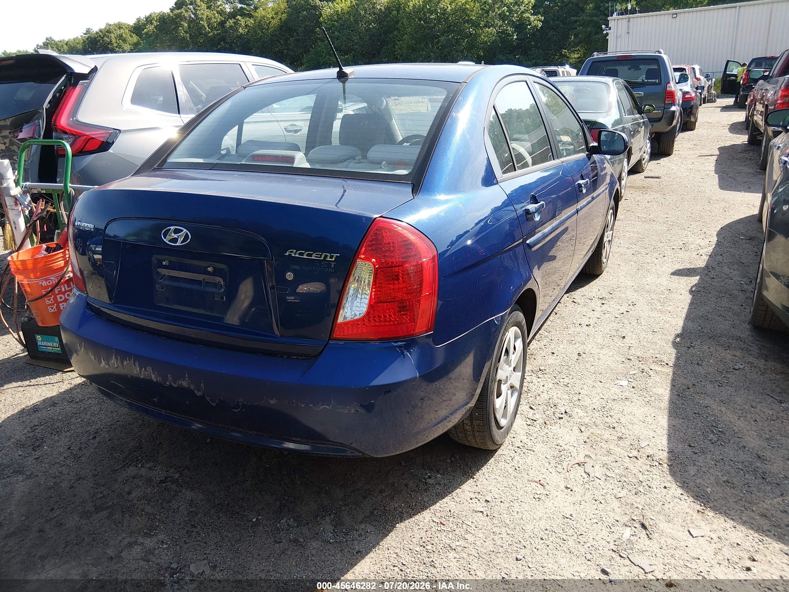 2010 Hyundai Accent Gls Blue vin: KMHCN4AC8AU469874