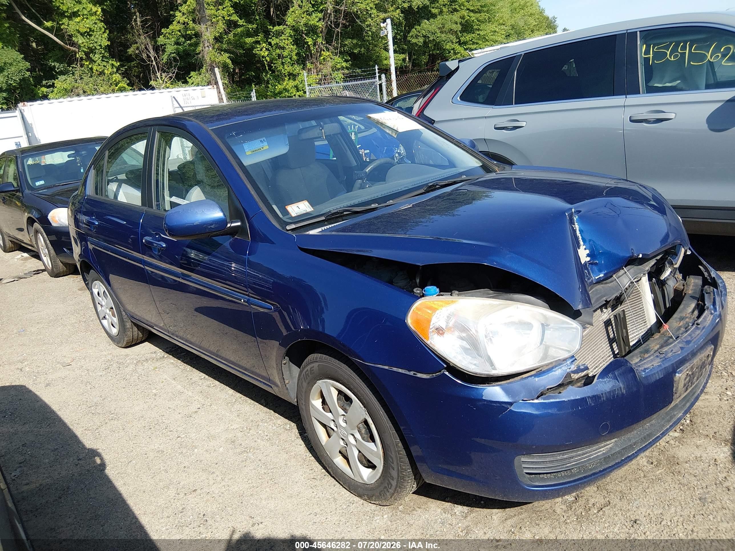 2010 Hyundai Accent Gls Blue vin: KMHCN4AC8AU469874
